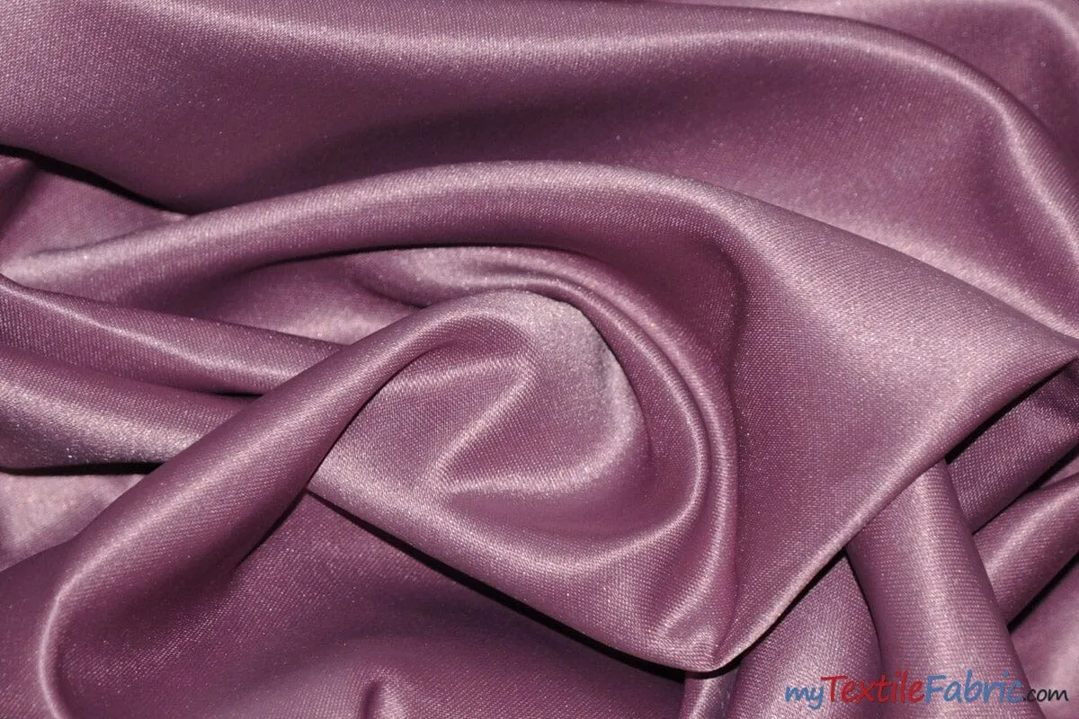 L'Amour Satin Fabric | Polyester Matte Satin | Peau De Soie | 60" Wide | Wholesale Bolt | Wedding Dress, Tablecloth, Multiple Colors |