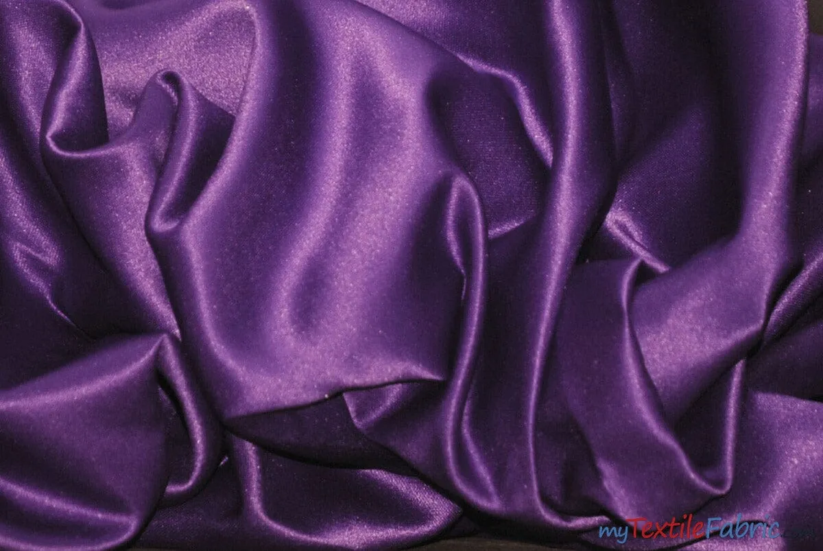 L'Amour Satin Fabric | Polyester Matte Satin | Peau De Soie | 60" Wide | Wholesale Bolt | Wedding Dress, Tablecloth, Multiple Colors |