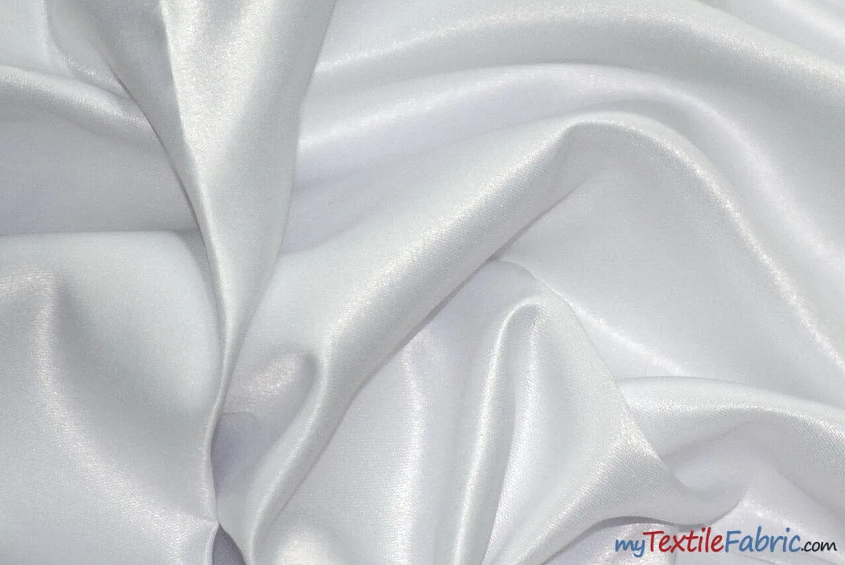 L'Amour Satin Fabric | Polyester Matte Satin | Peau De Soie | 60" Wide | Wholesale Bolt | Wedding Dress, Tablecloth, Multiple Colors |