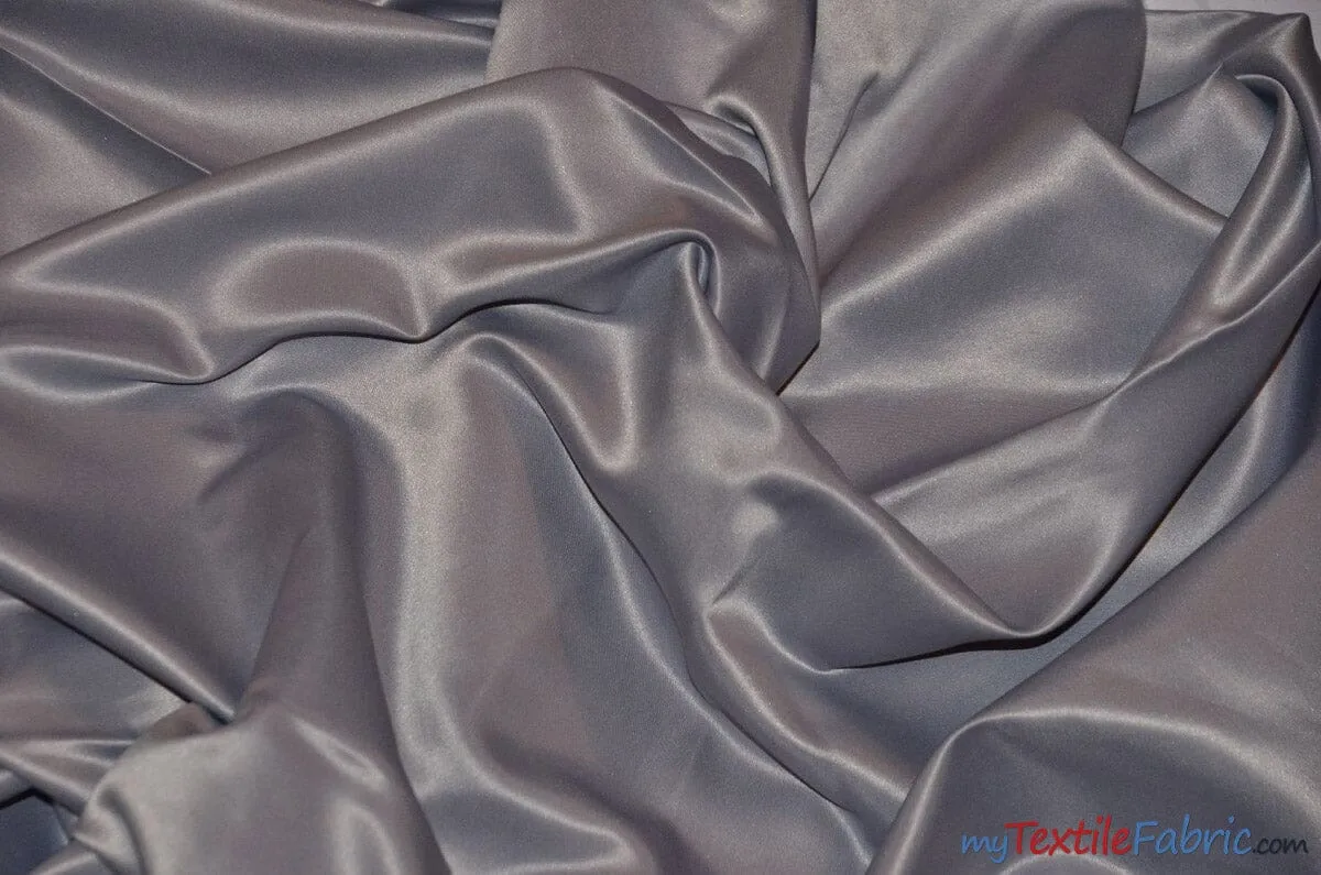 L'Amour Satin Fabric | Polyester Matte Satin | Peau De Soie | 60" Wide | Wholesale Bolt | Wedding Dress, Tablecloth, Multiple Colors |