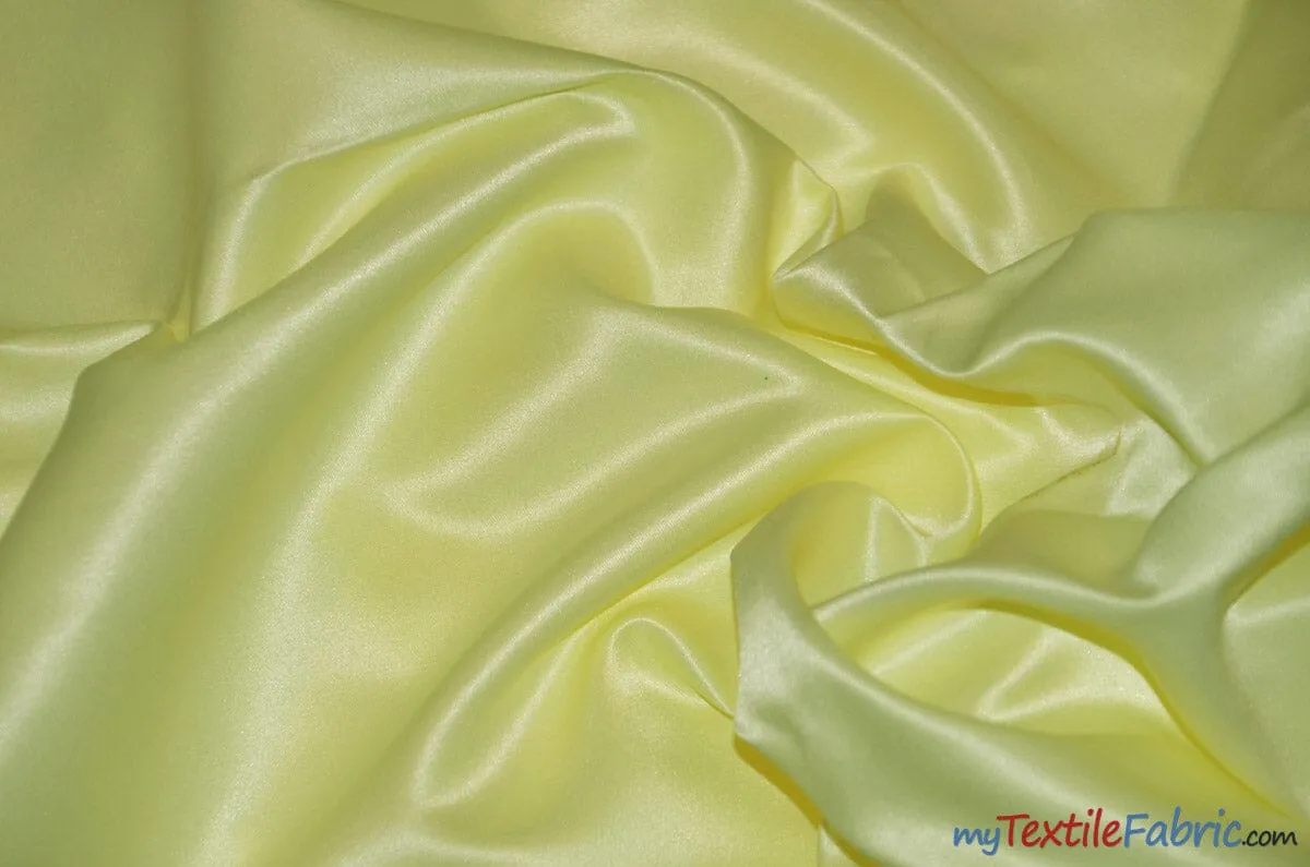 L'Amour Satin Fabric | Polyester Matte Satin | Peau De Soie | 60" Wide | Wholesale Bolt | Wedding Dress, Tablecloth, Multiple Colors |