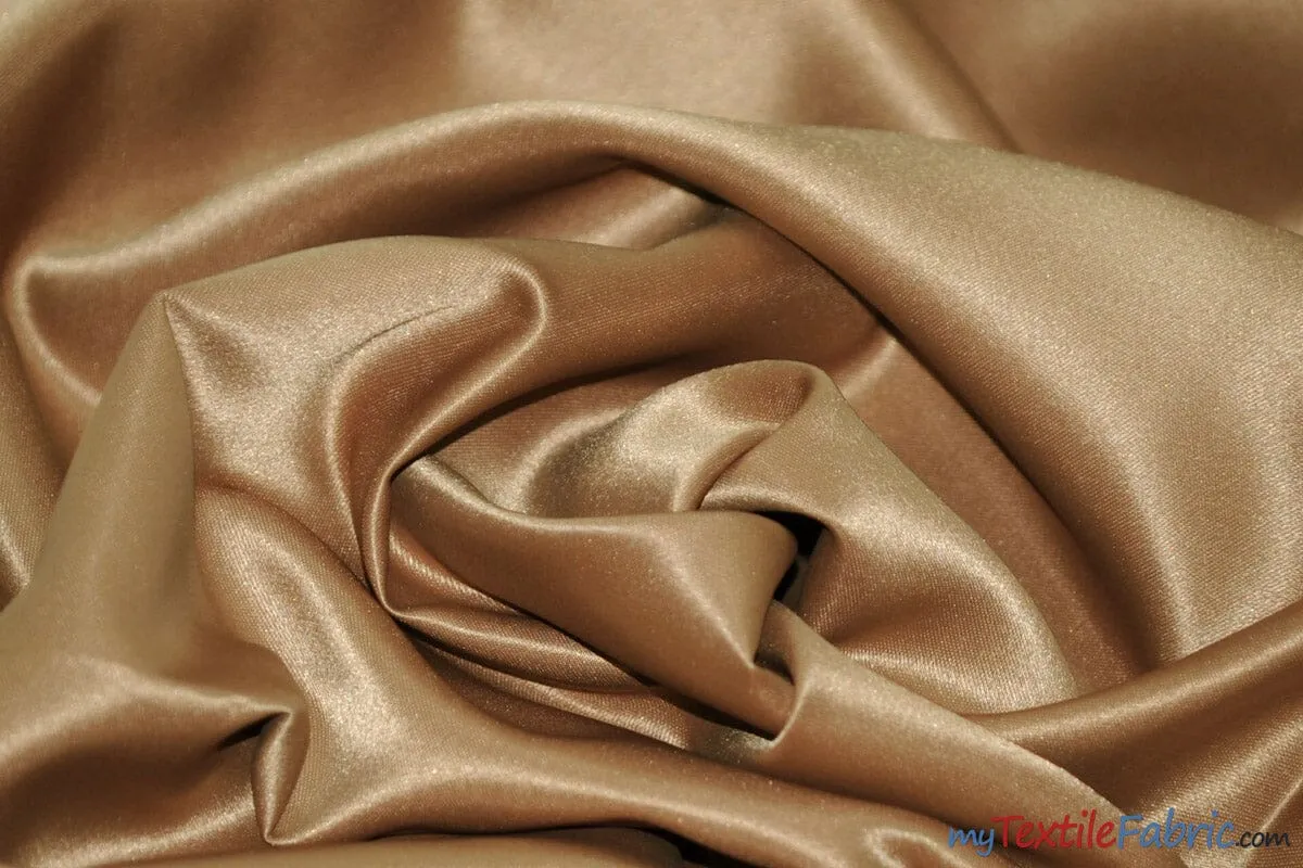 L'Amour Satin Fabric | Polyester Matte Satin | Peau De Soie | 60" Wide | Wholesale Bolt | Wedding Dress, Tablecloth, Multiple Colors |