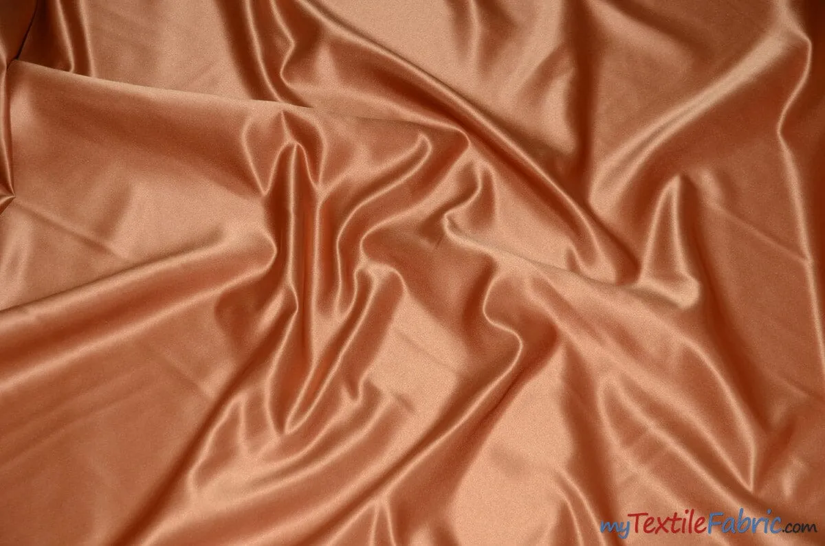 L'Amour Satin Fabric | Polyester Matte Satin | Peau De Soie | 60" Wide | Wholesale Bolt | Wedding Dress, Tablecloth, Multiple Colors |