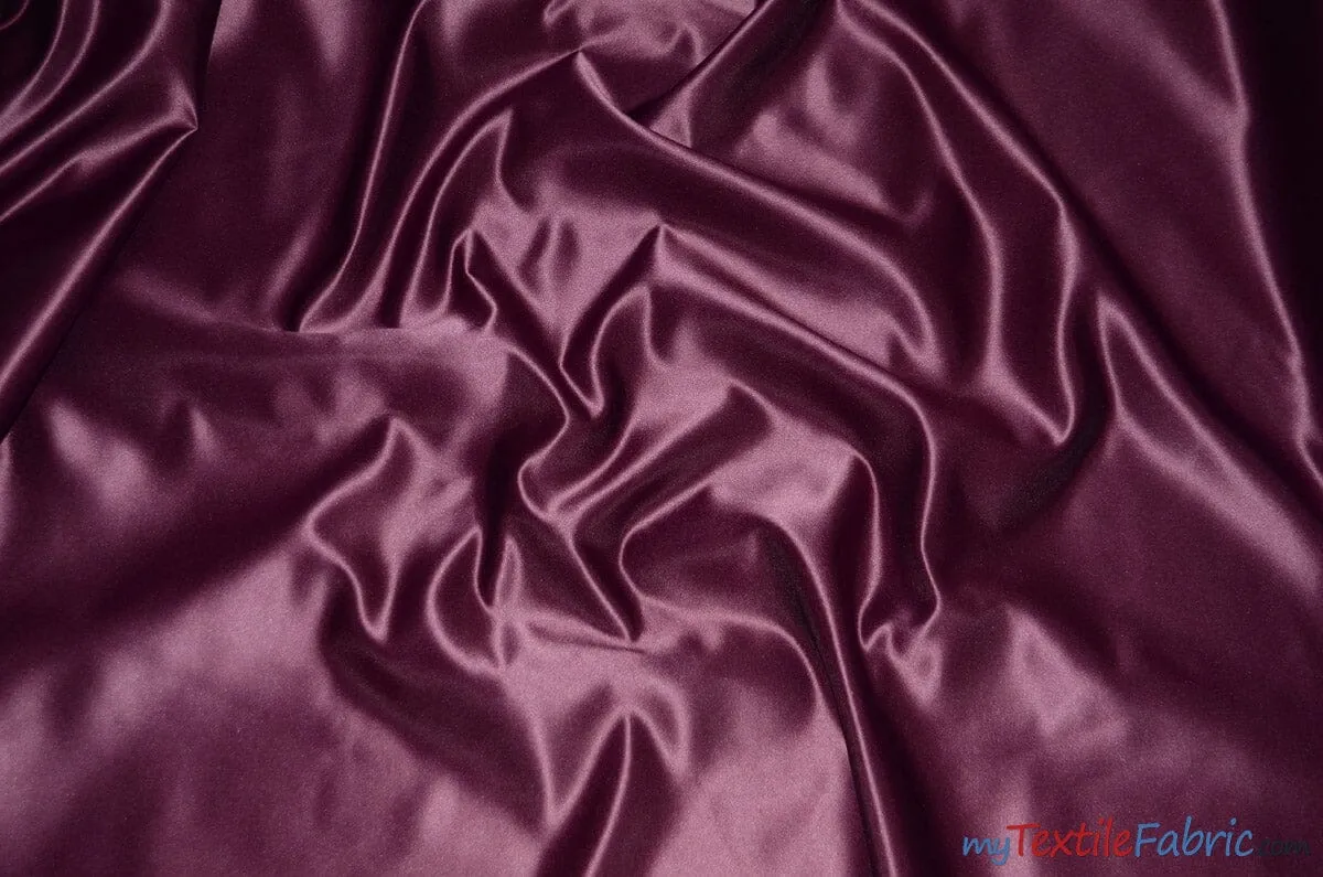 L'Amour Satin Fabric | Polyester Matte Satin | Peau De Soie | 60" Wide | Wholesale Bolt | Wedding Dress, Tablecloth, Multiple Colors |