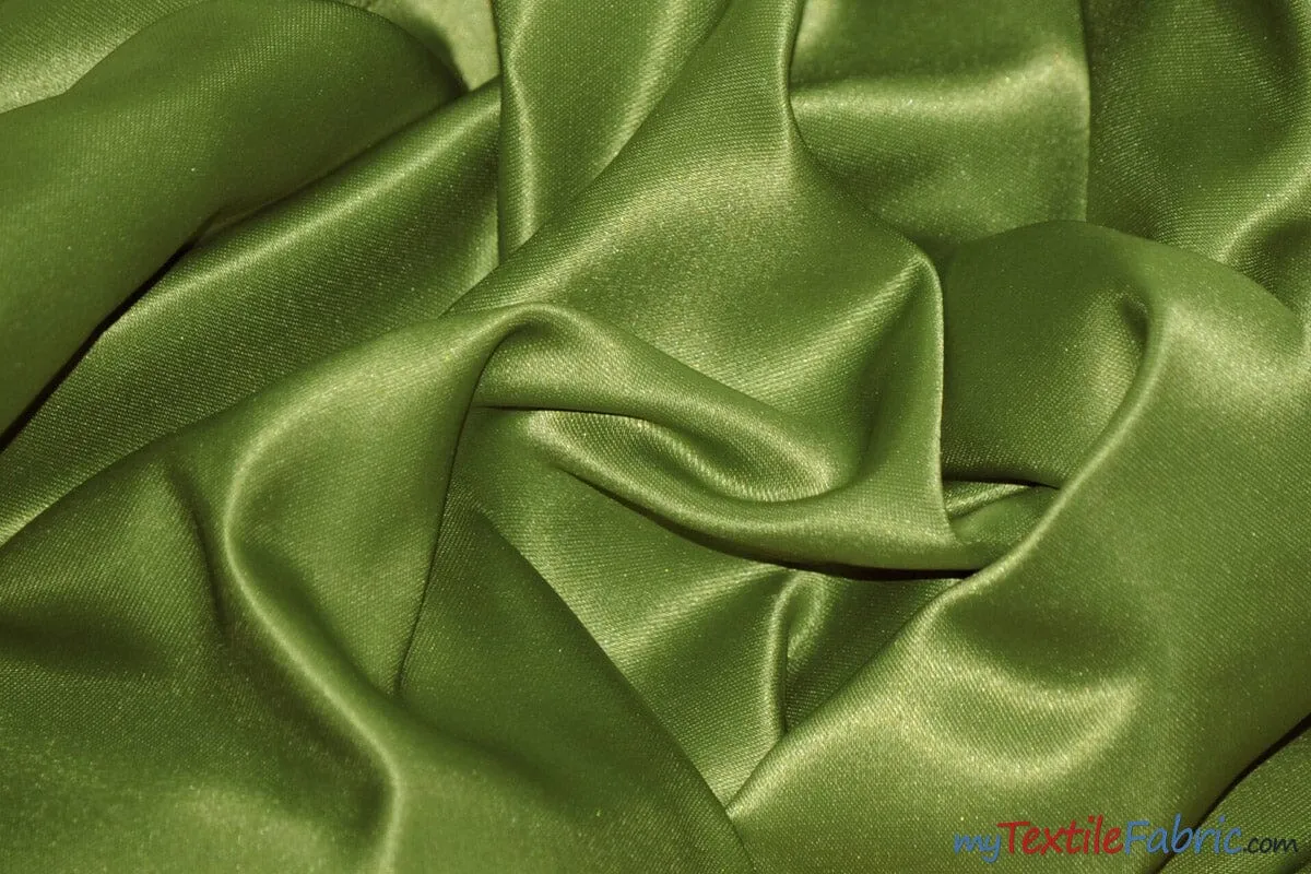 L'Amour Satin Fabric | Polyester Matte Satin | Peau De Soie | 60" Wide | Wholesale Bolt | Wedding Dress, Tablecloth, Multiple Colors |