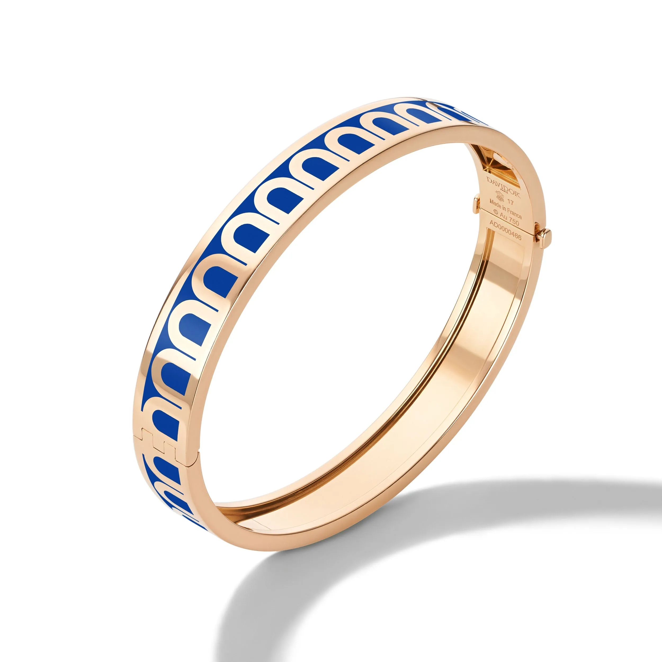 L'Arc de DAVIDOR Bangle MM, 18k Rose Gold with Lacquered Ceramic