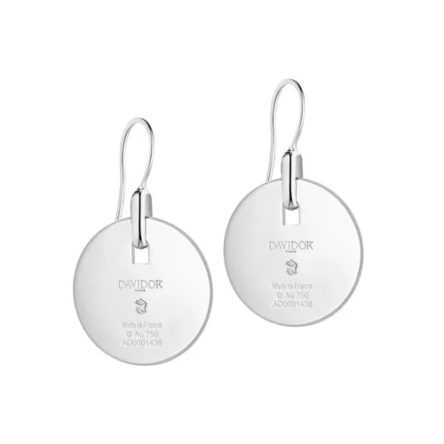 L'Arc de DAVIDOR Pendant Earring PM, 18k White Gold with Lacquered Ceramic