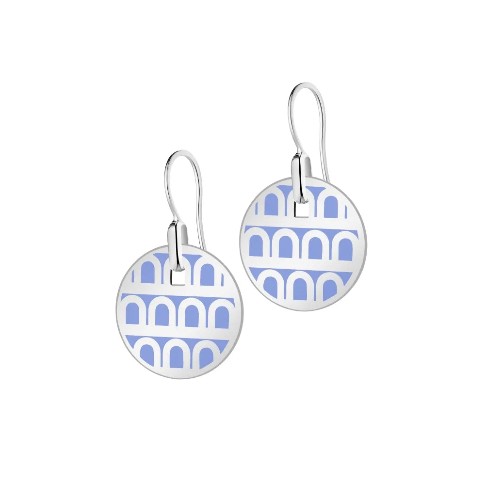 L'Arc de DAVIDOR Pendant Earring PM, 18k White Gold with Lacquered Ceramic