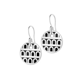 L'Arc de DAVIDOR Pendant Earring PM, 18k White Gold with Lacquered Ceramic