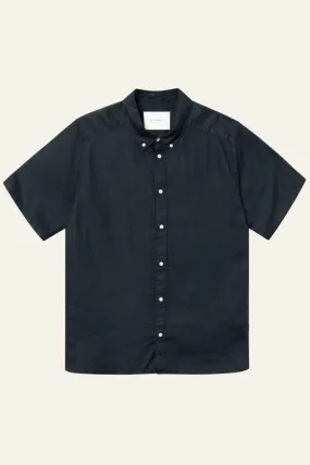 Les Deux Kris Linen SS Shirt - Dark Navy