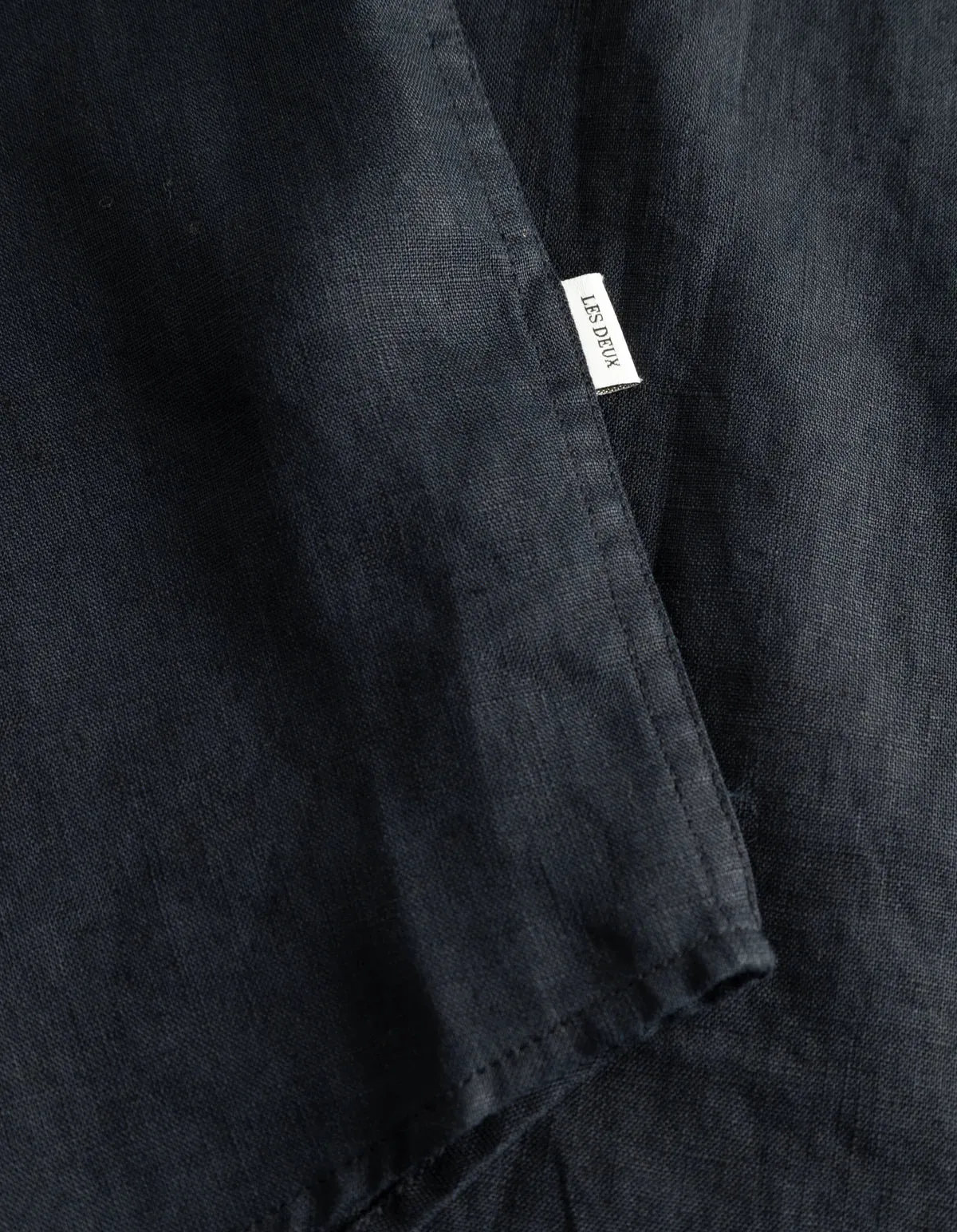 Les Deux Kris Linen SS Shirt - Dark Navy