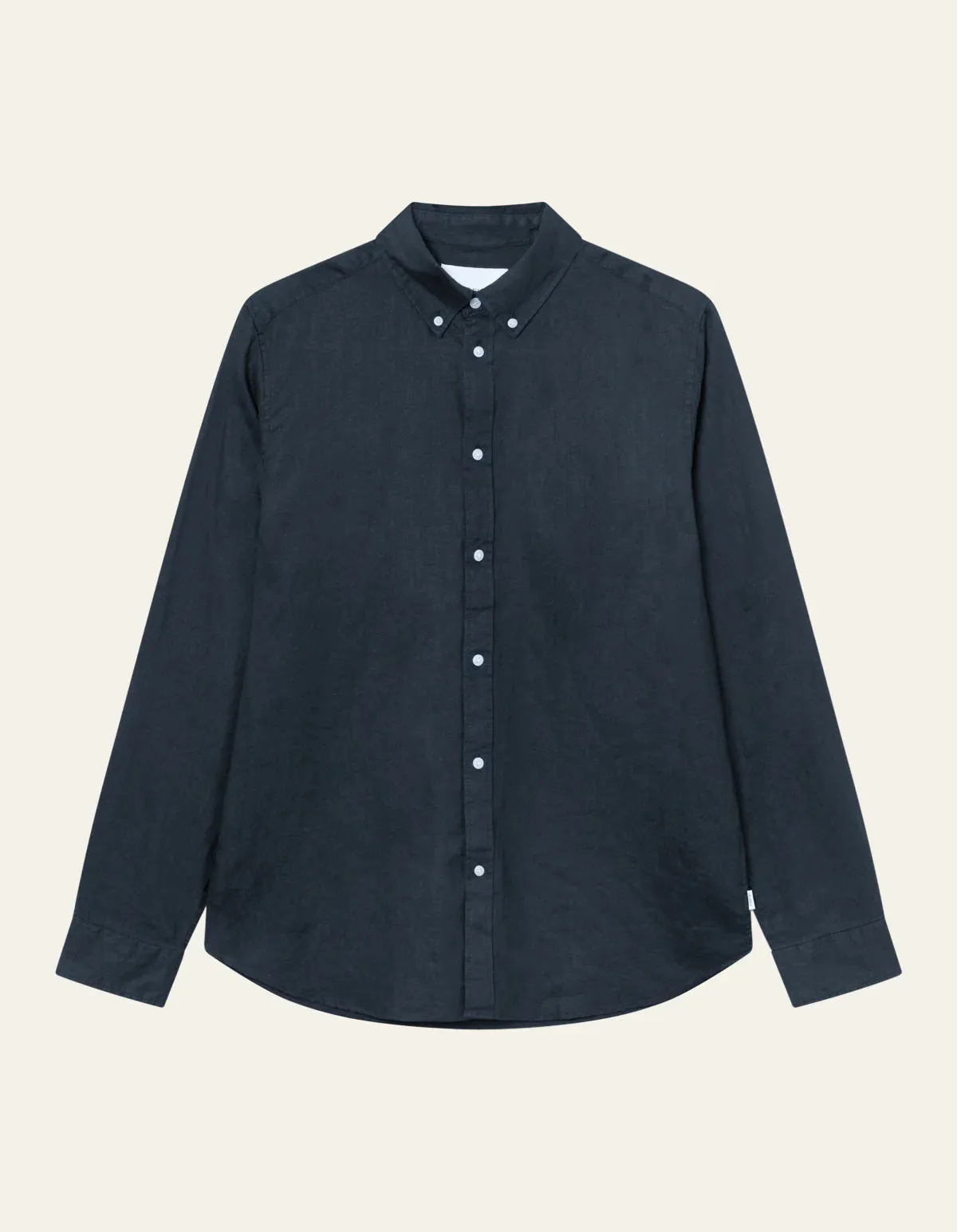 Les Deux Kristian Linen B.D. Shirt - Dark Navy