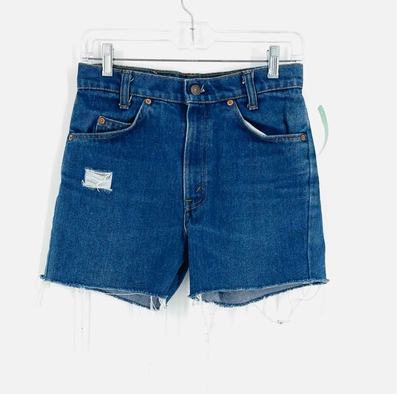 Levi Strauss & Co. Size 29=8 Blue Distressed Denim Shorts Shorts