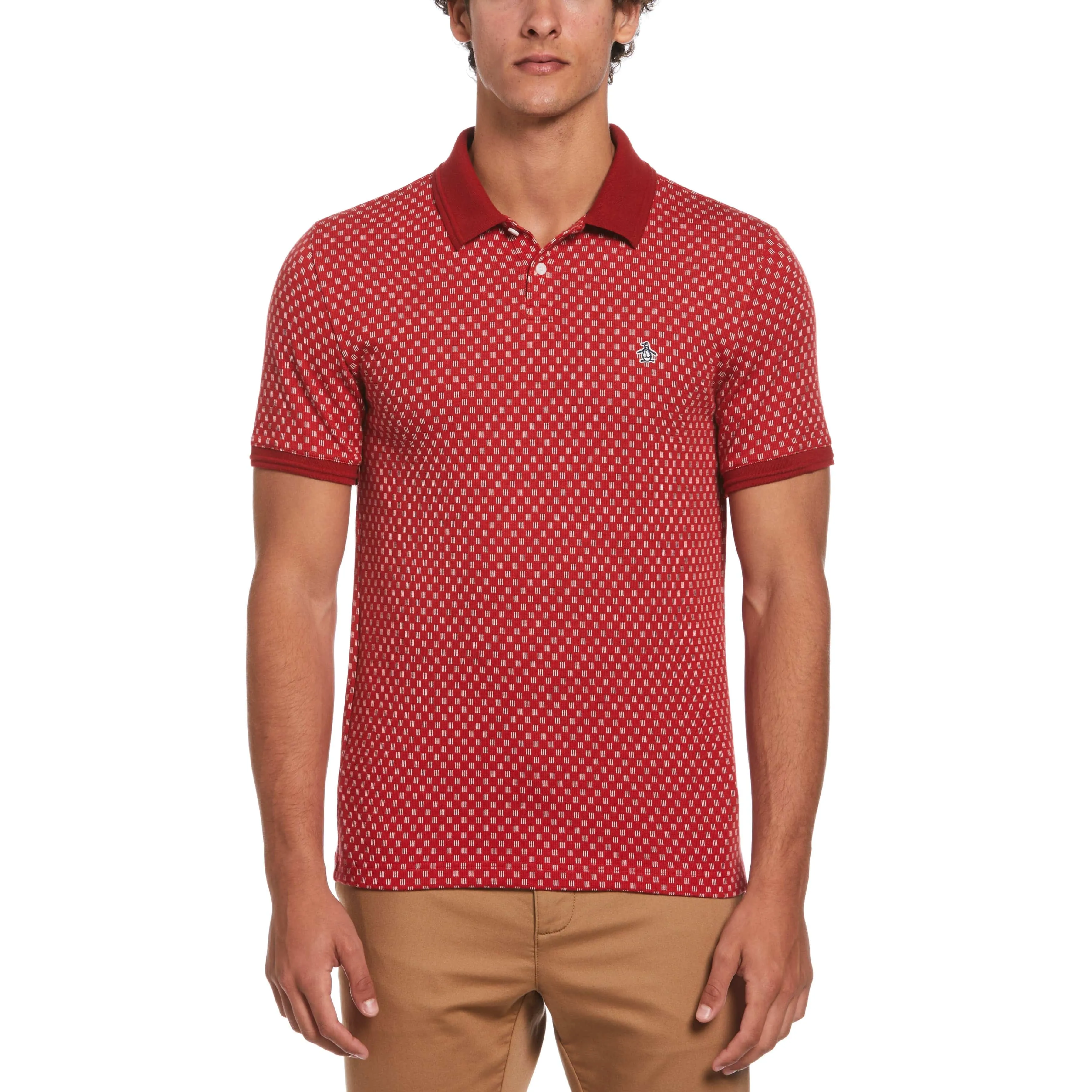 Line Print Polo