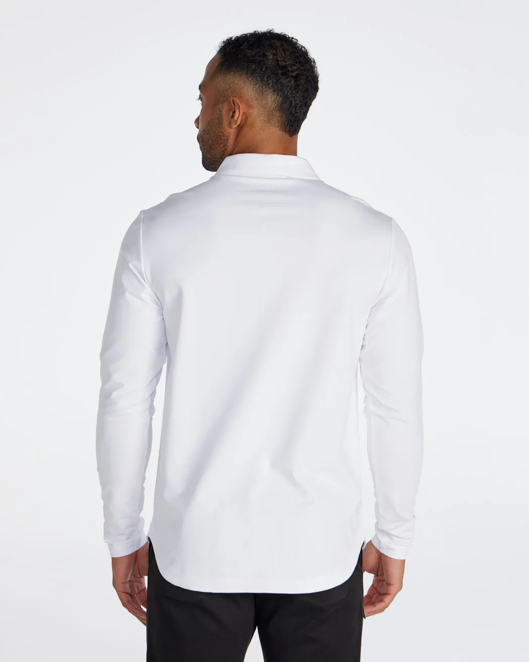 LUX Long Sleeve Zip Polo