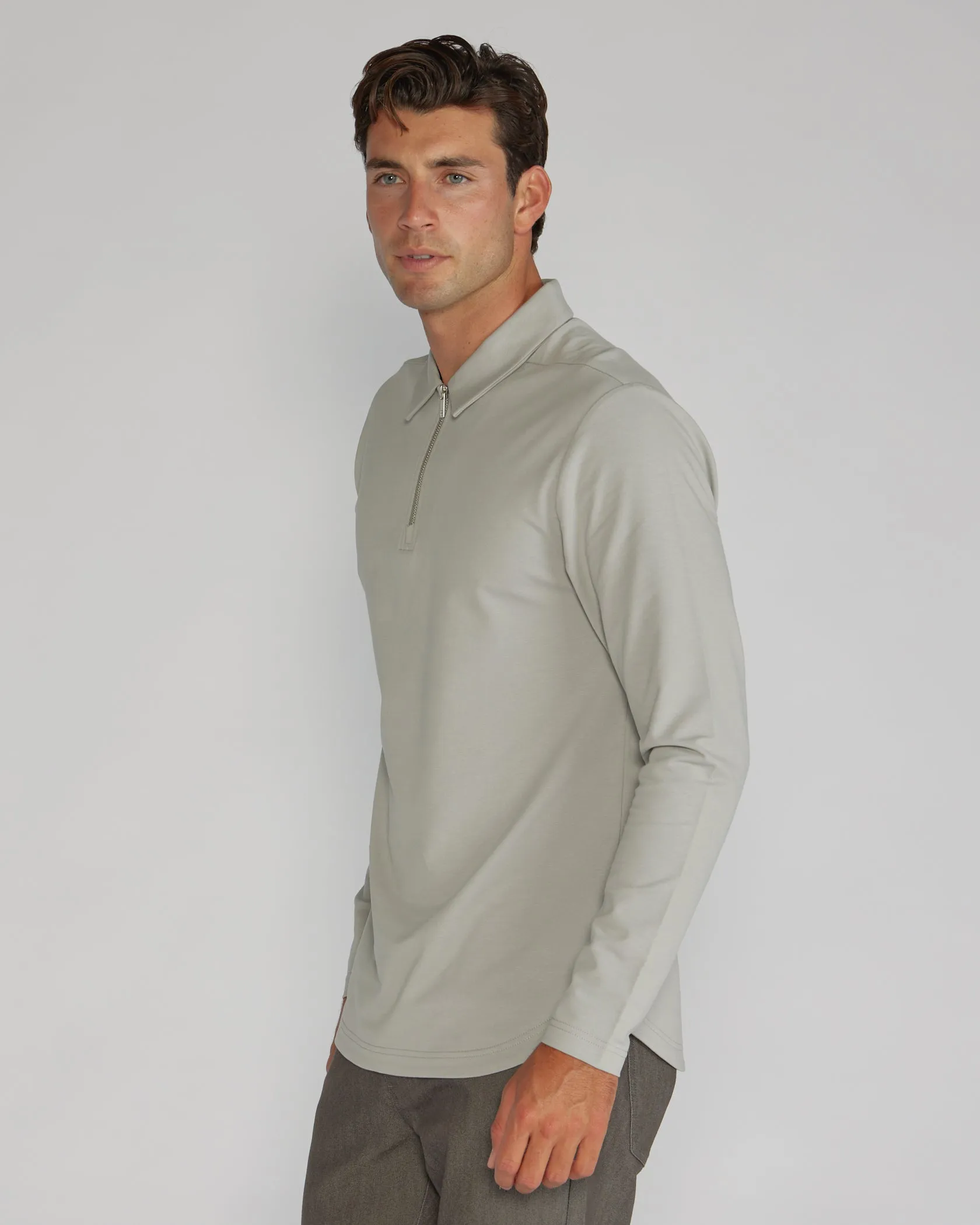 LUX Long Sleeve Zip Polo