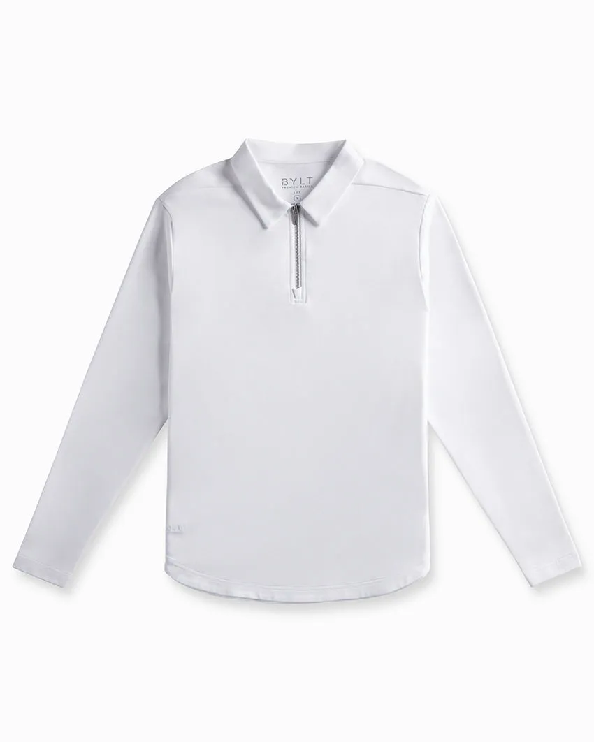 LUX Long Sleeve Zip Polo