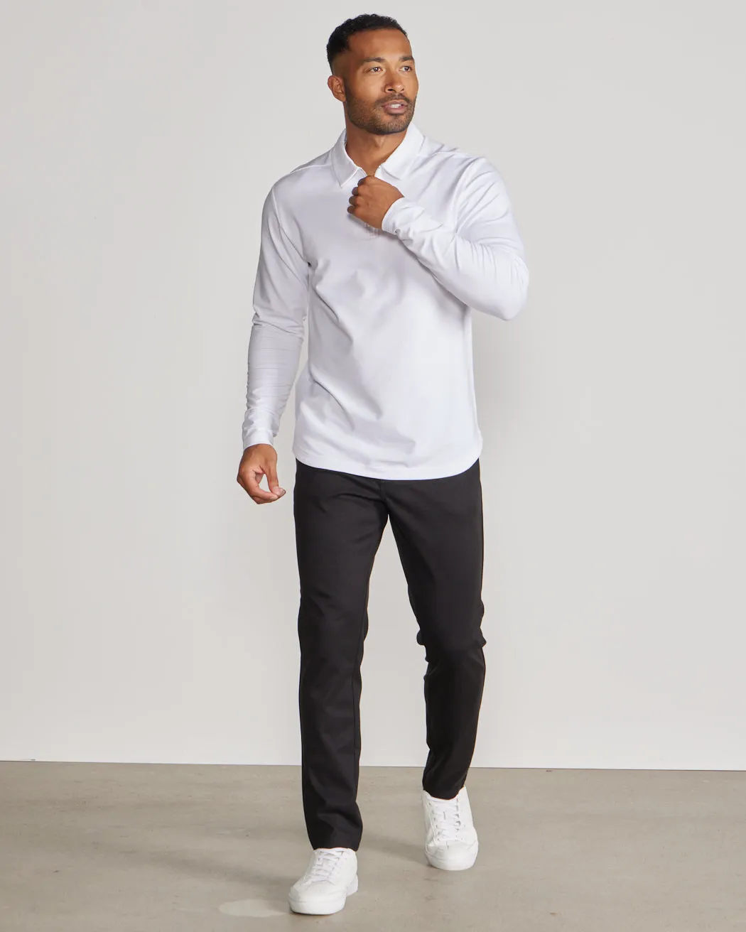 LUX Long Sleeve Zip Polo