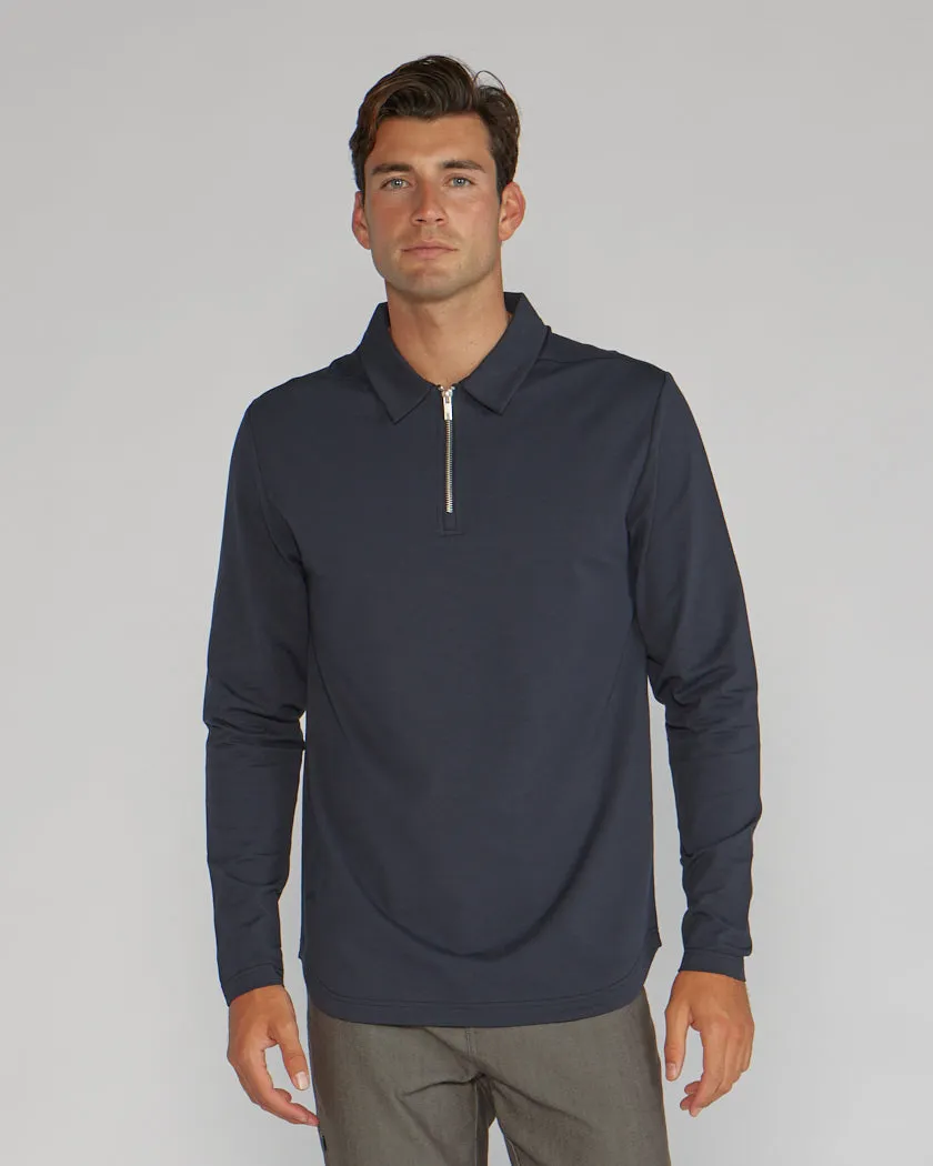 LUX Long Sleeve Zip Polo