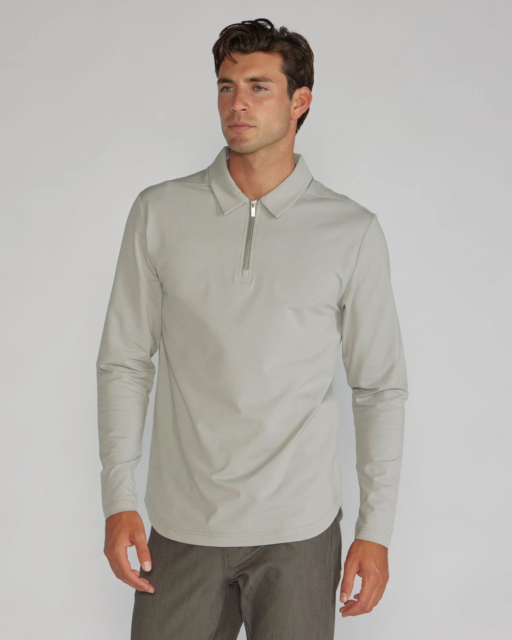 LUX Long Sleeve Zip Polo