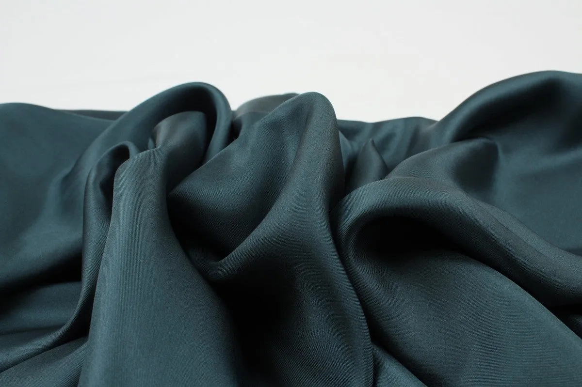 Luxury Silk Twill - Light-Weight - Green Blue Color