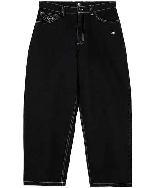 Magenta Og Denim Pants Black