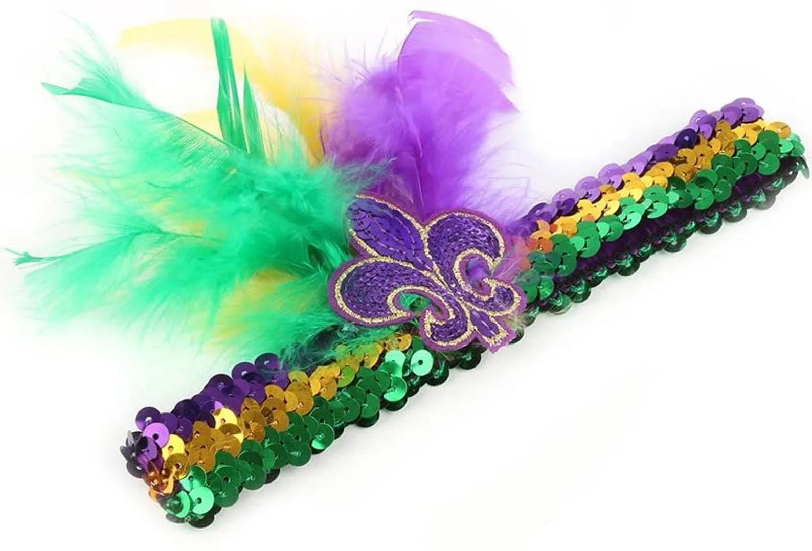 Mardi Gras Feathered Headband