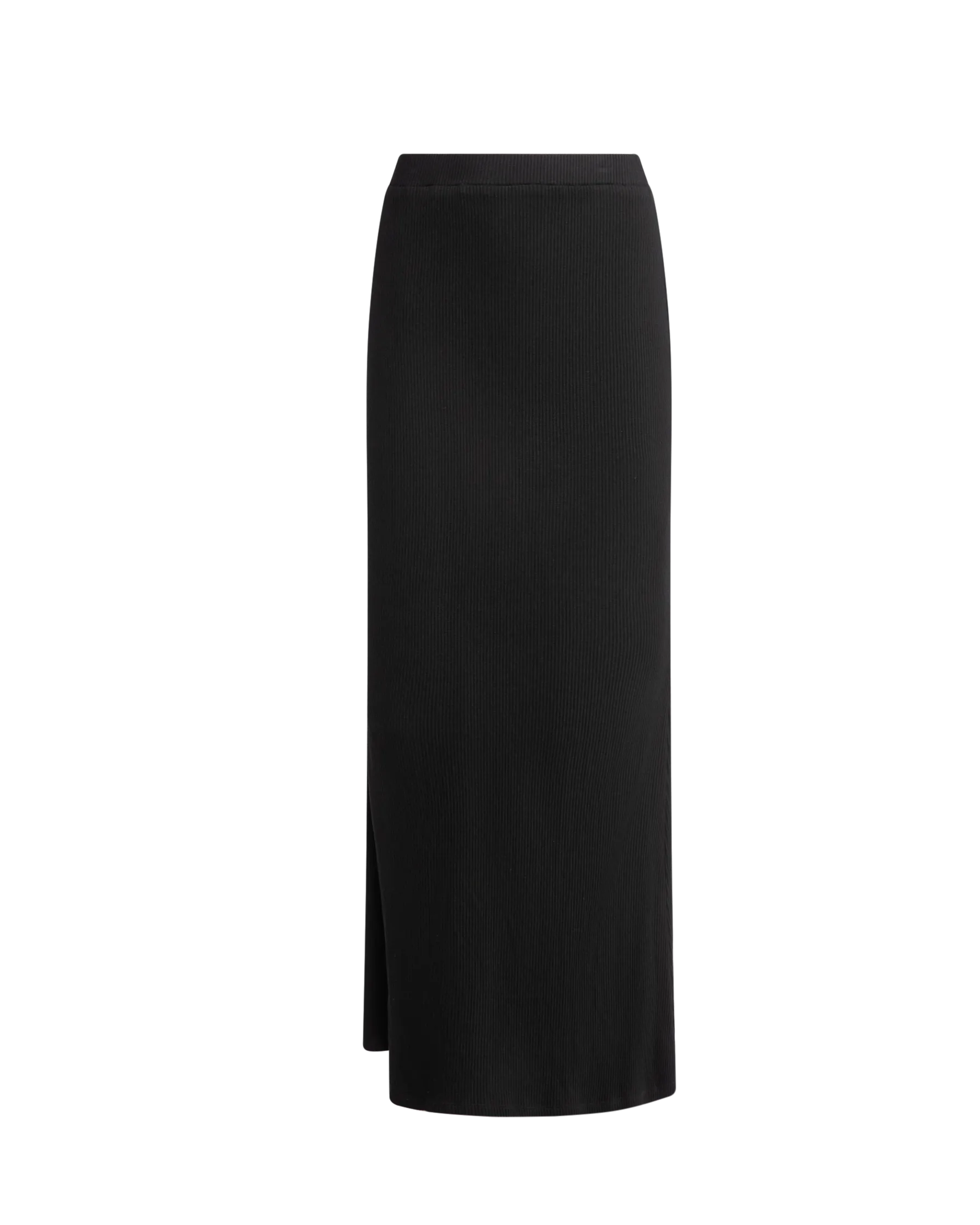 Marley Maxi Ribbed Skirt | Black