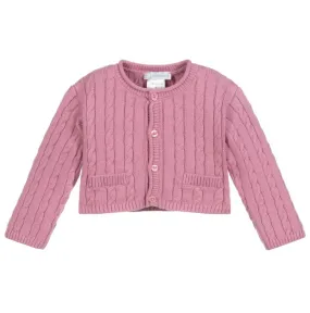 Mauve Knit Cotton Cardigan