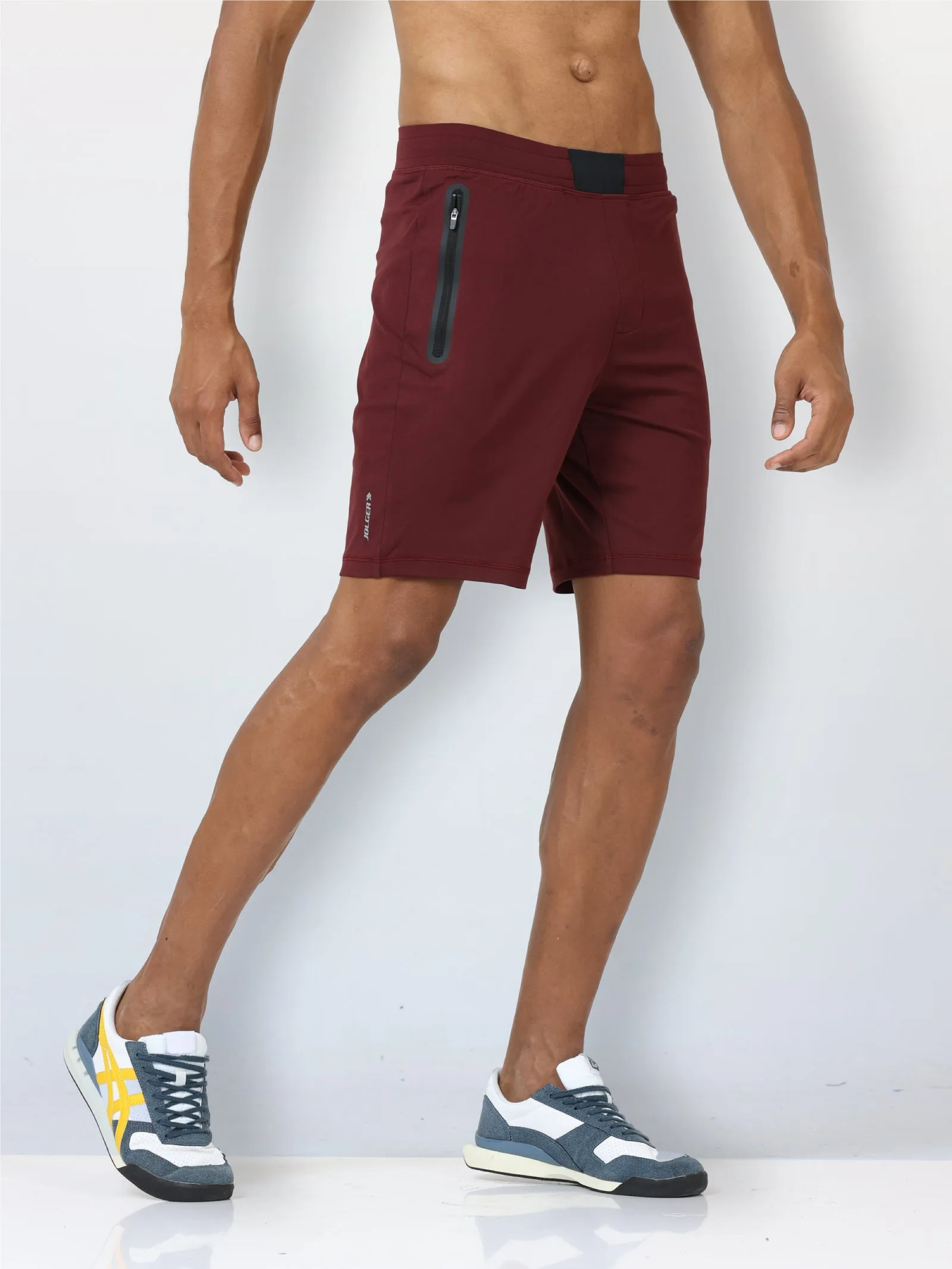 Men's Active Gym Shorts with Bonded  Zipper Pocket