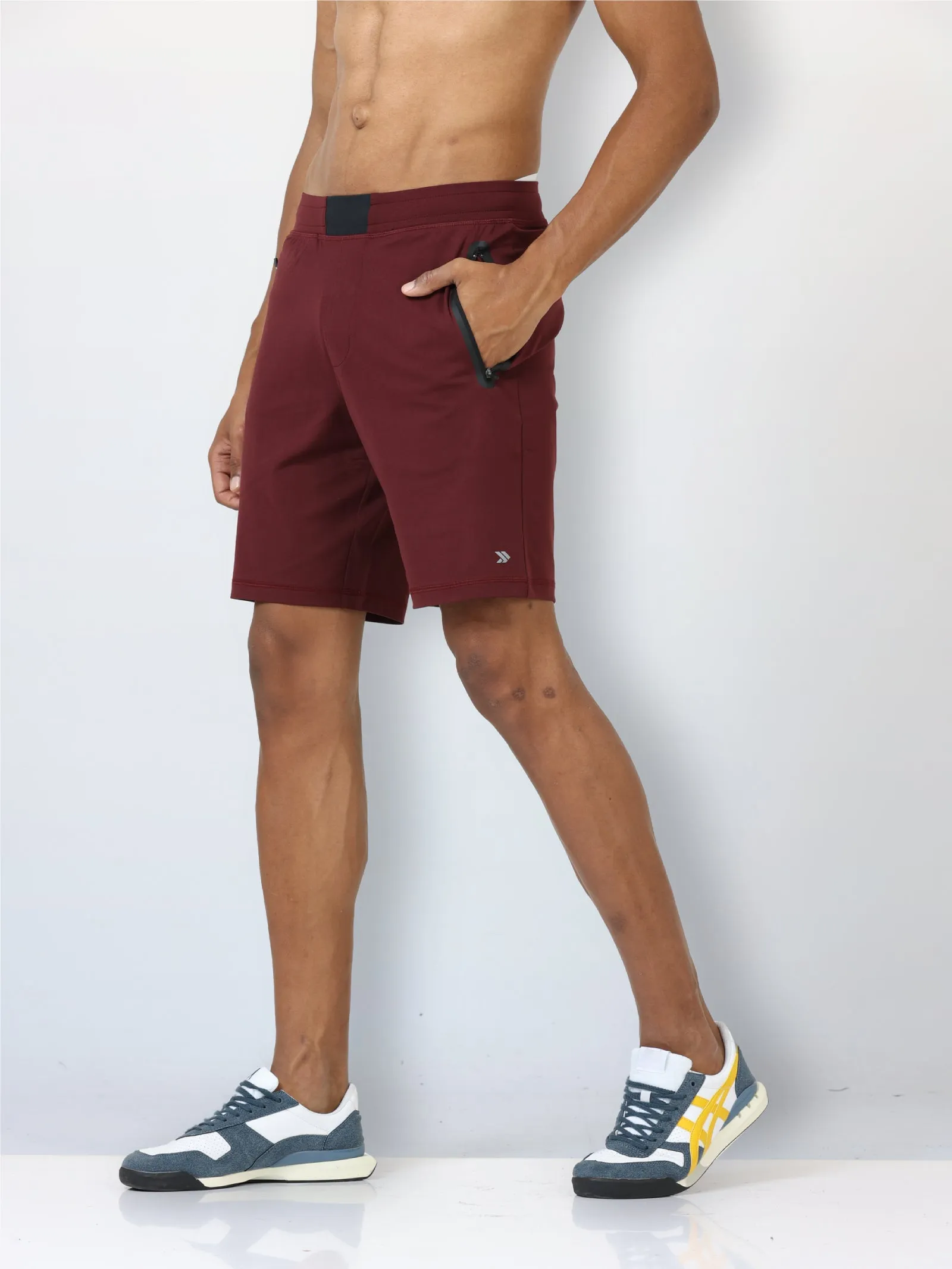 Men's Active Gym Shorts with Bonded  Zipper Pocket