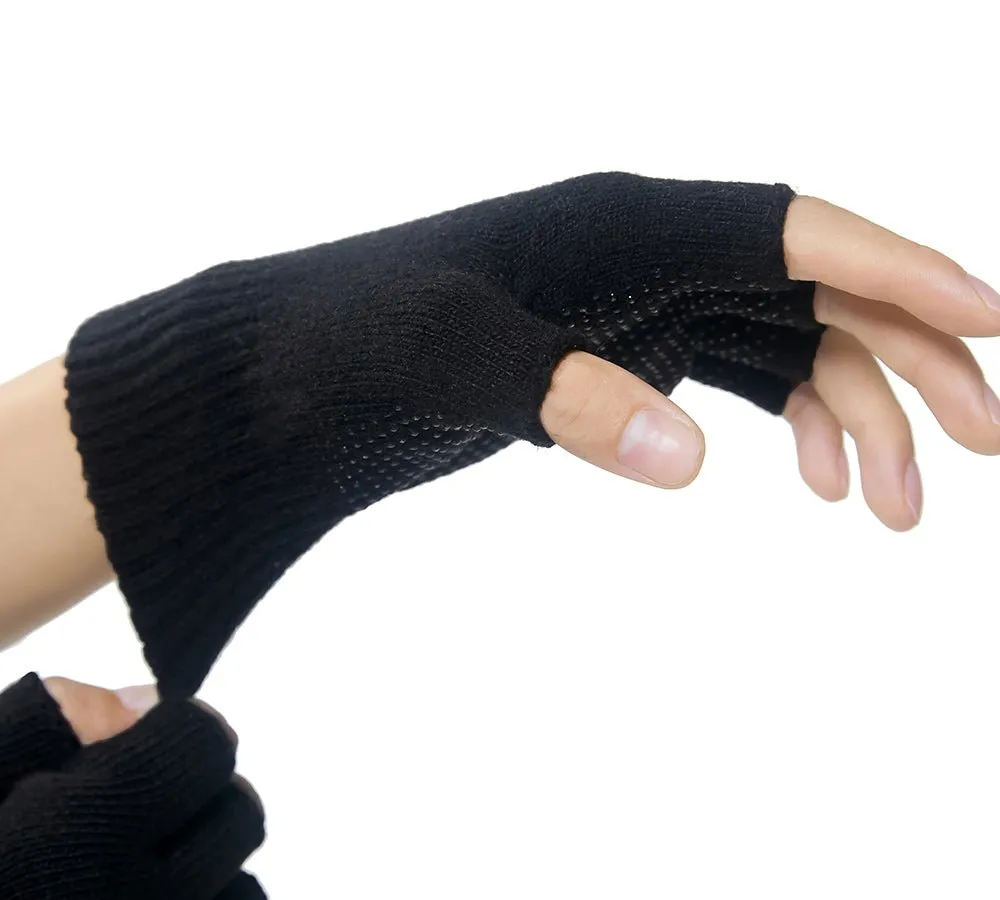 Mens Fingerless Gloves With Non Slip Dots