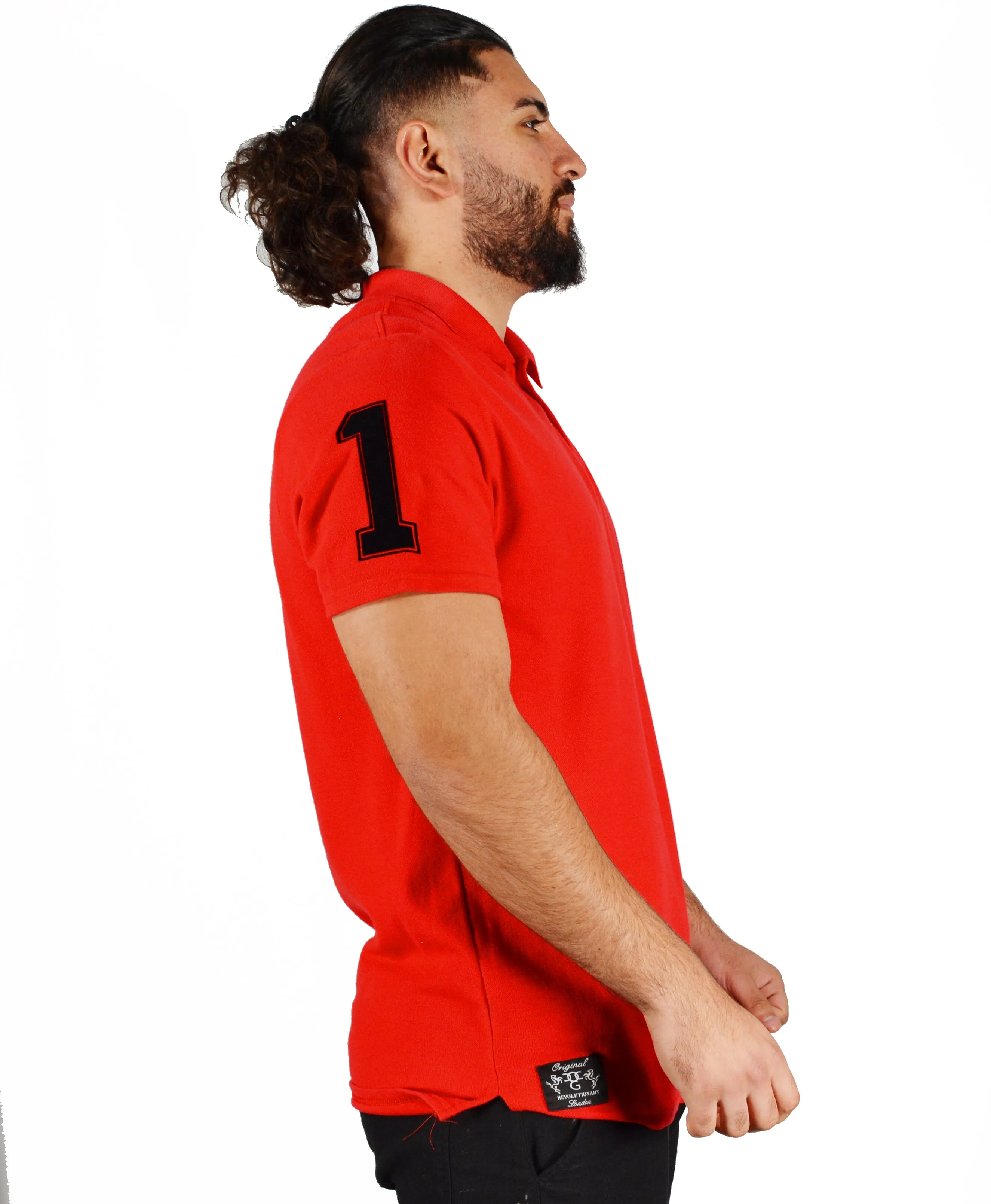 Men’s Omar Guevara Ralph Freedom Fighter RED polo shirt £27.99