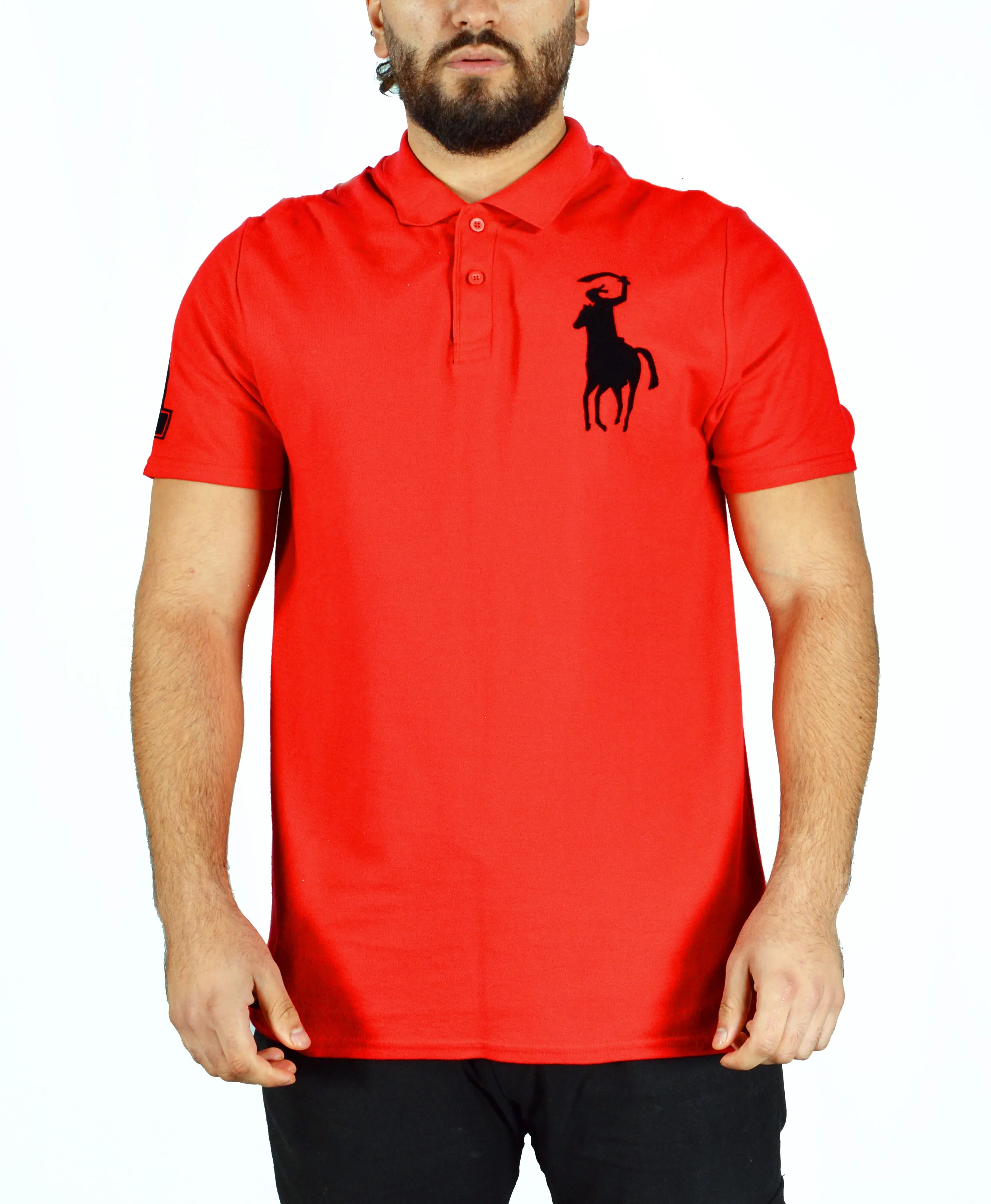 Men’s Omar Guevara Ralph Freedom Fighter RED polo shirt £27.99