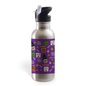 Minecraft Mob Mash Pattern Screw Top Water Bottle