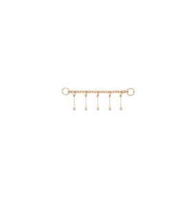 Mythical Pillars Chain Charm Piercing 14K