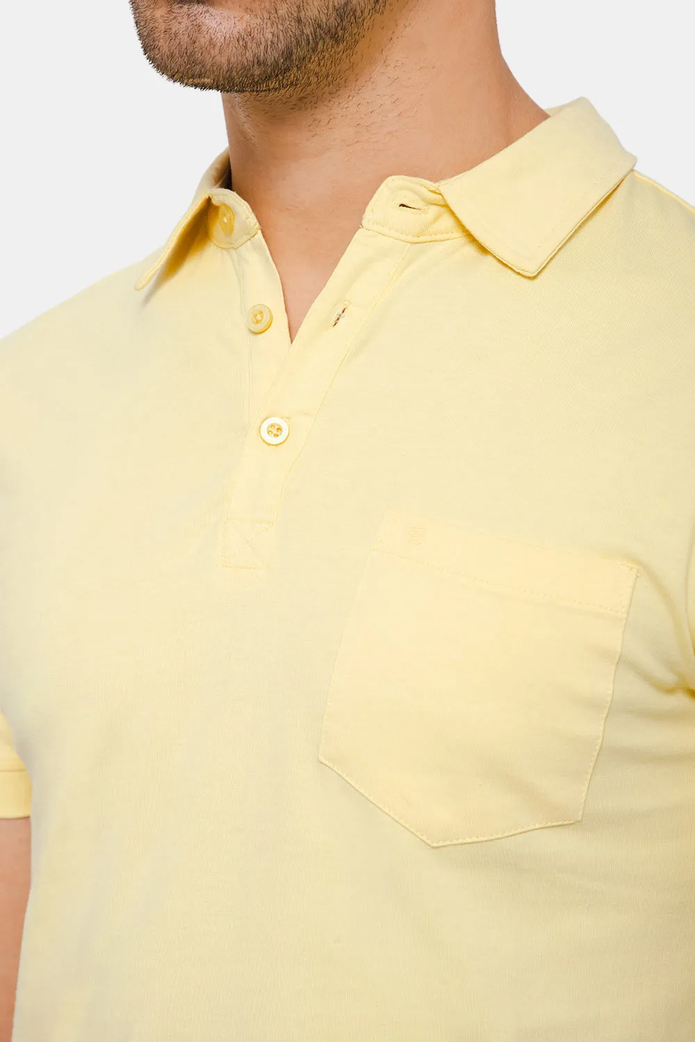 Naidu Hall Enhance Polo Tshirt Cotton - Yellow - S420