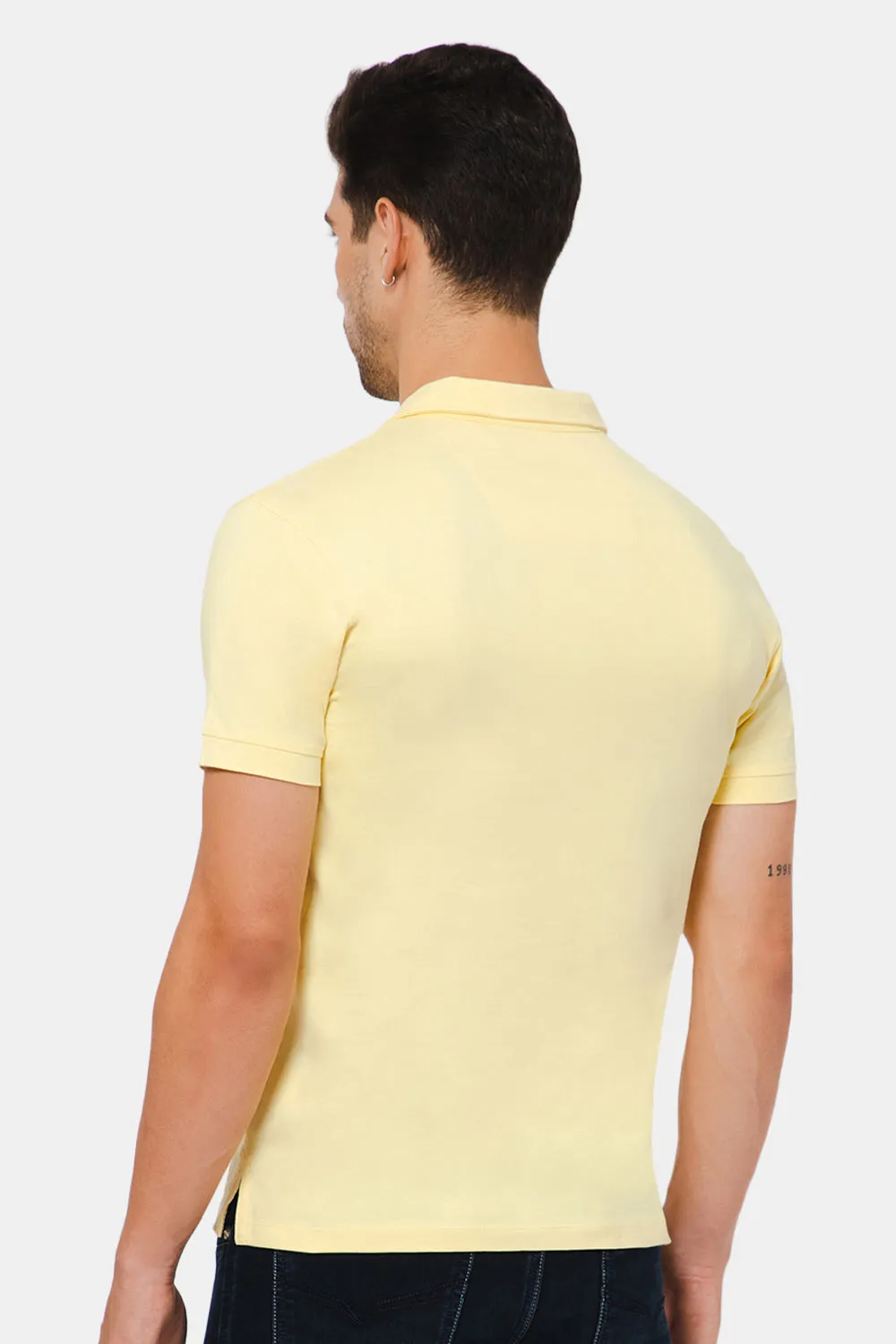 Naidu Hall Enhance Polo Tshirt Cotton - Yellow - S420