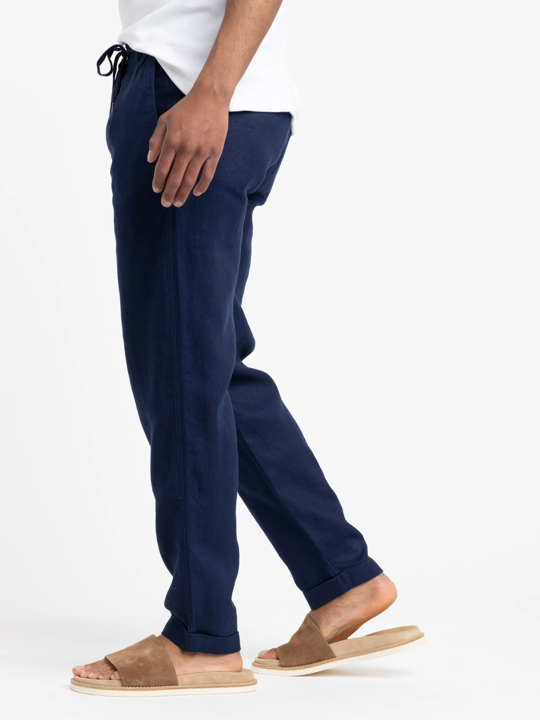 Newport Navy Prepster Slim Tapered Linen Pants