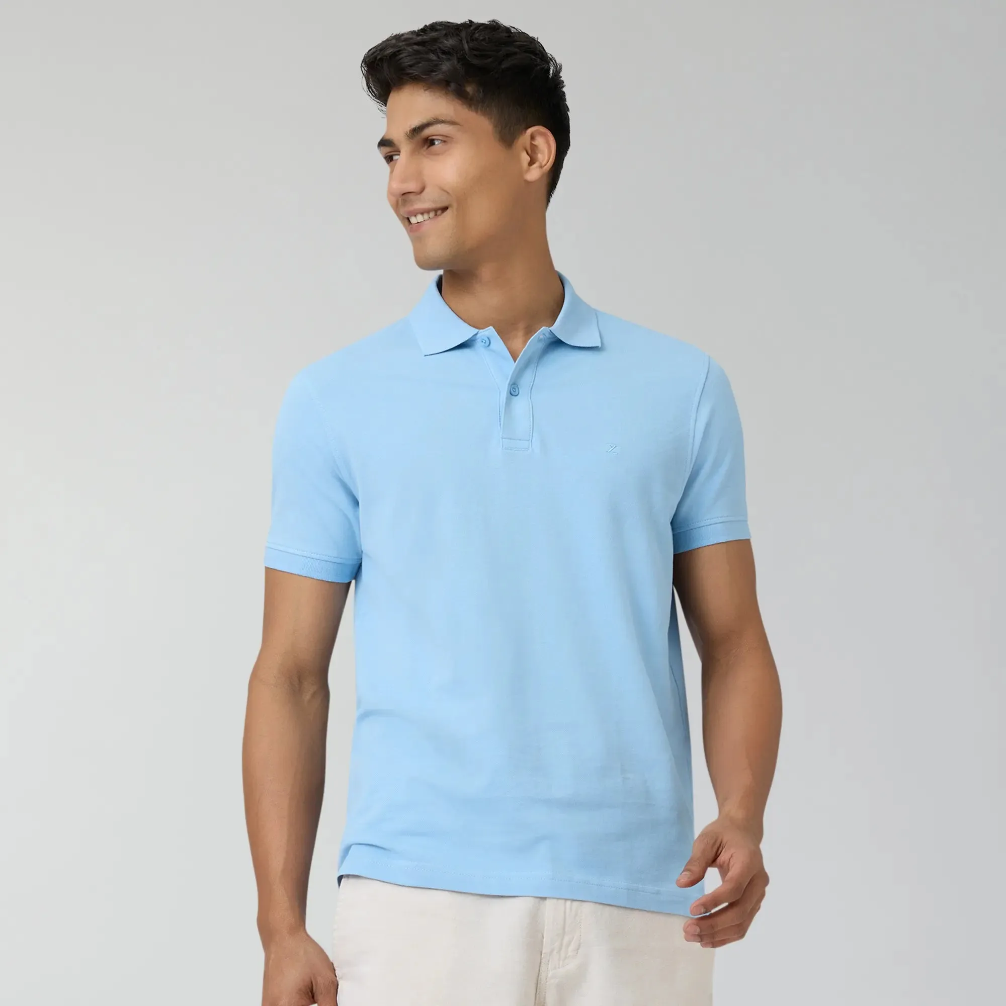 Nova Combed Cotton Polo T-shirts Sky Blue