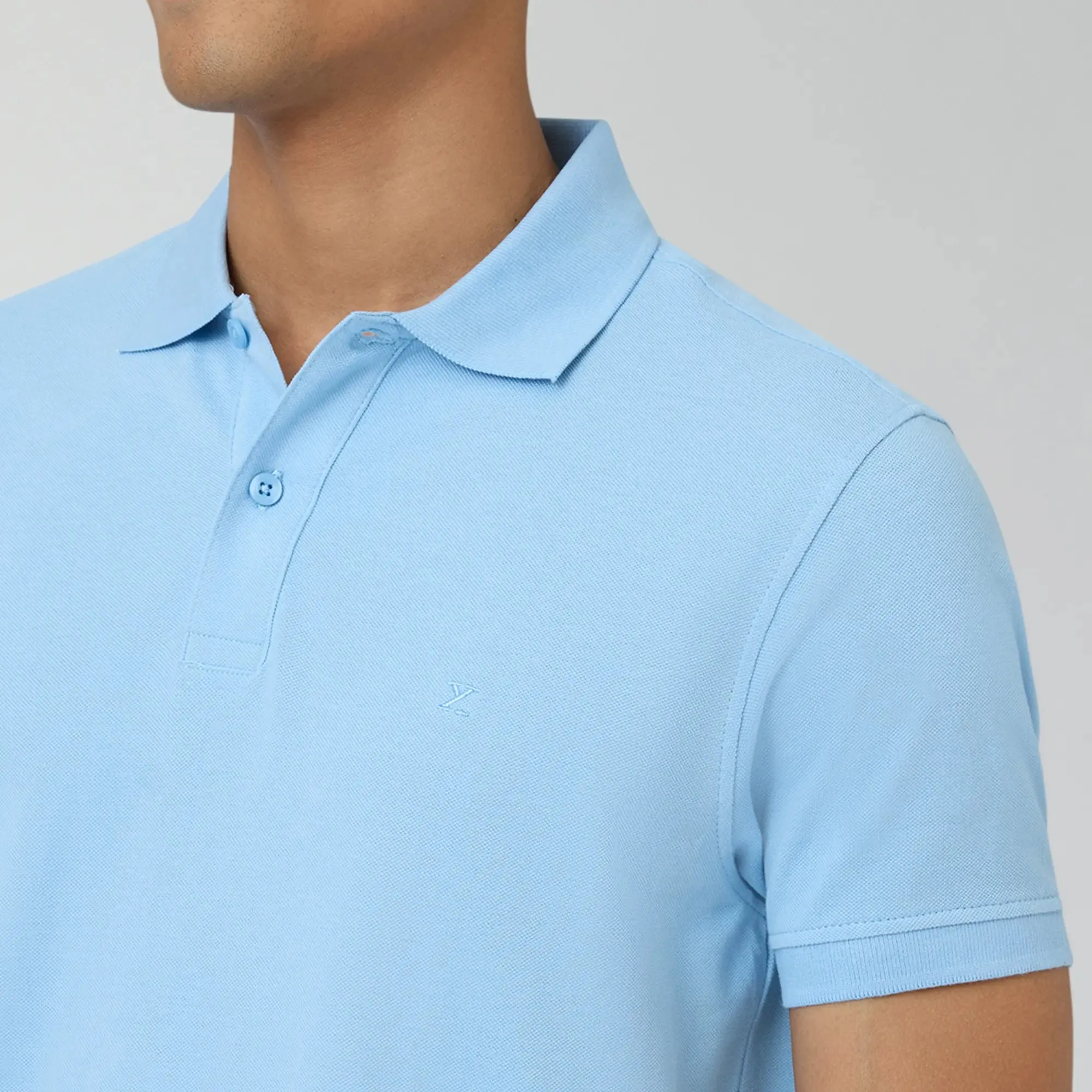 Nova Combed Cotton Polo T-shirts Sky Blue