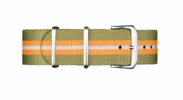 Nylon Strap Green Orange White 20mm 169.555.60