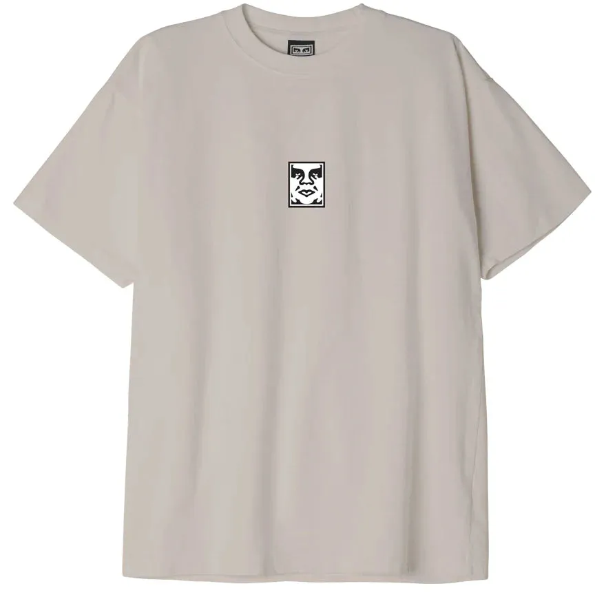 Obey Icon Heavyweight Tee Silver Grey