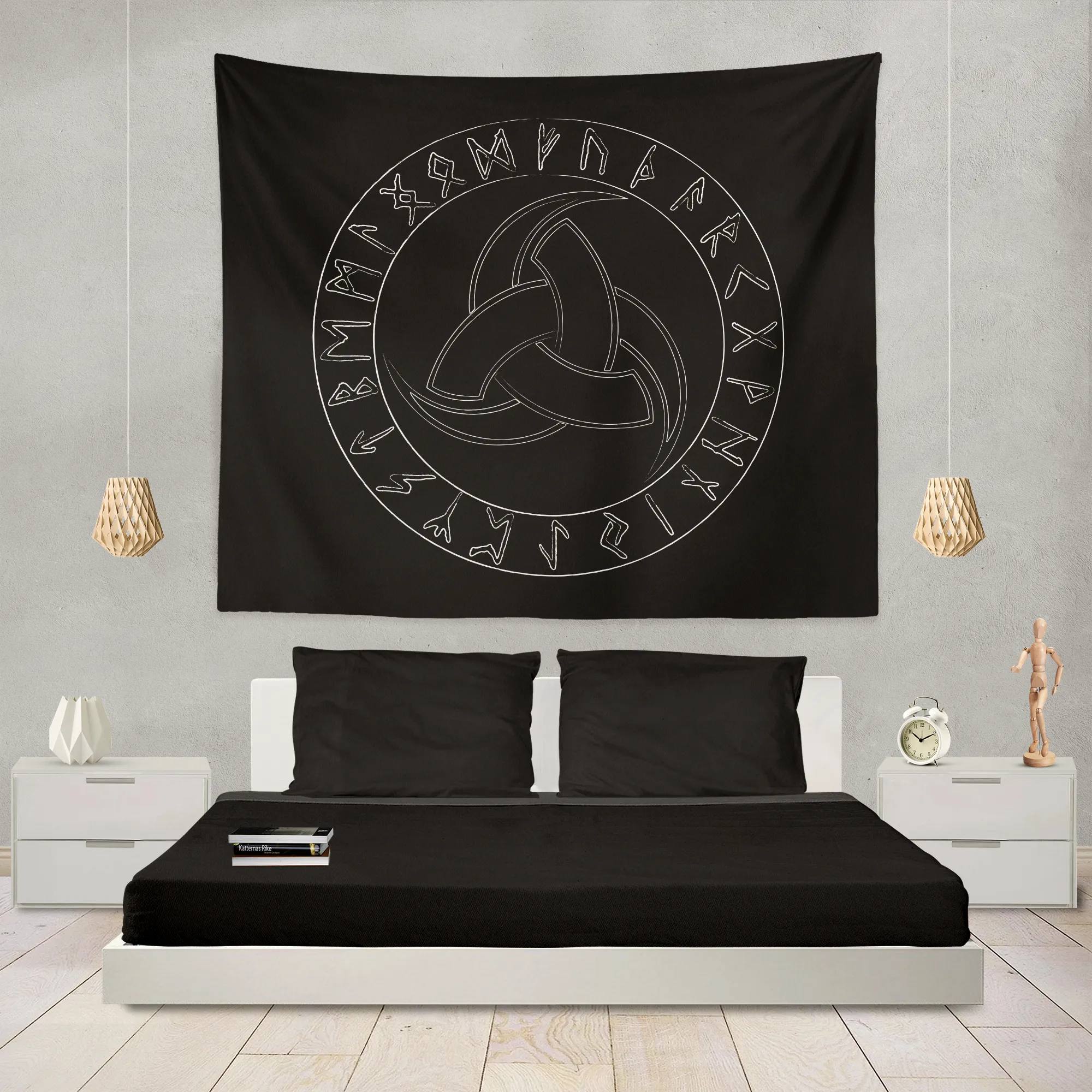 Odin's Triple Horn Wall Tapestry