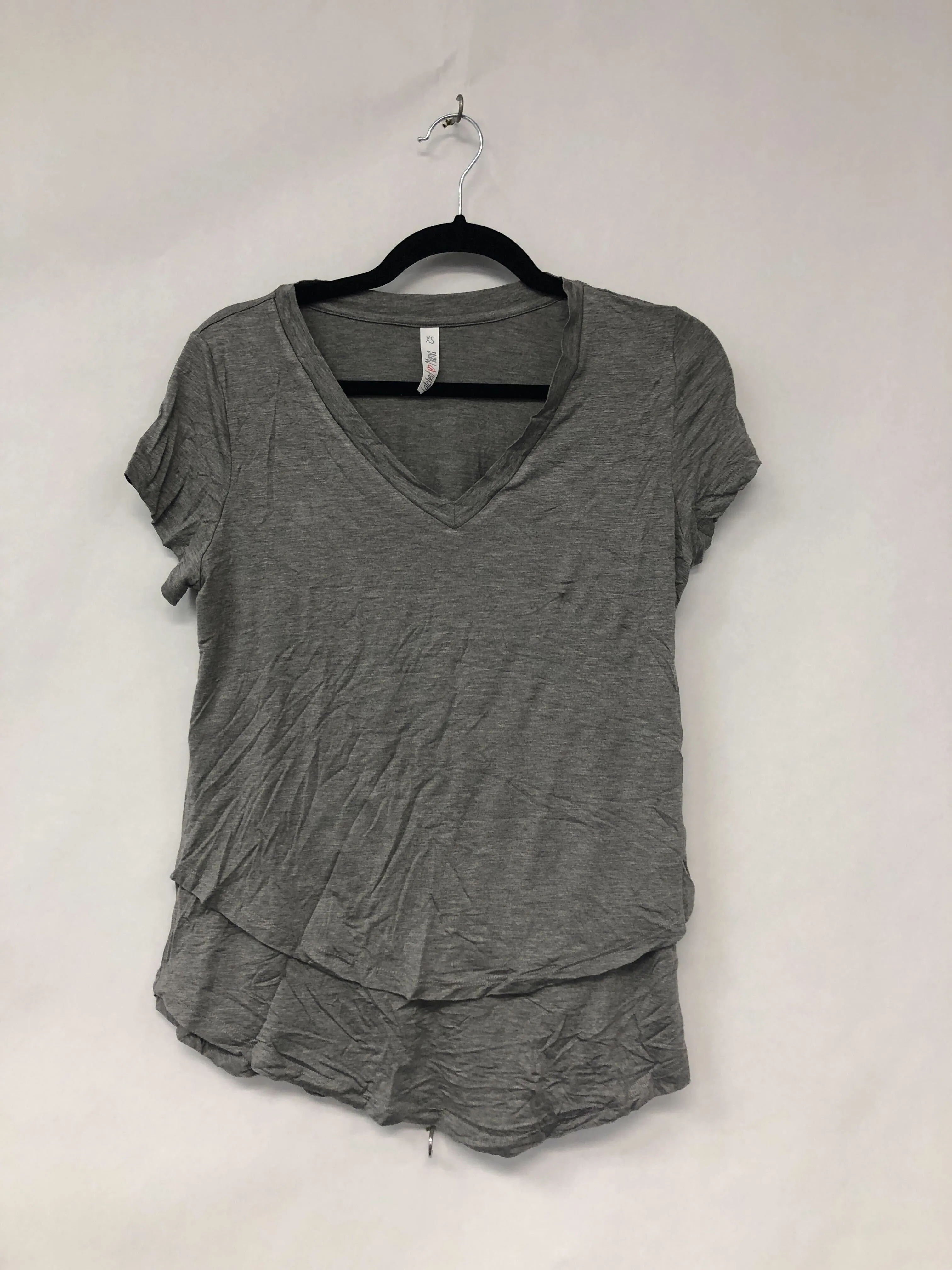 Outlet 6251 - V-Neck Boyfriend Nursing Tee - Light Grey - Extra Small