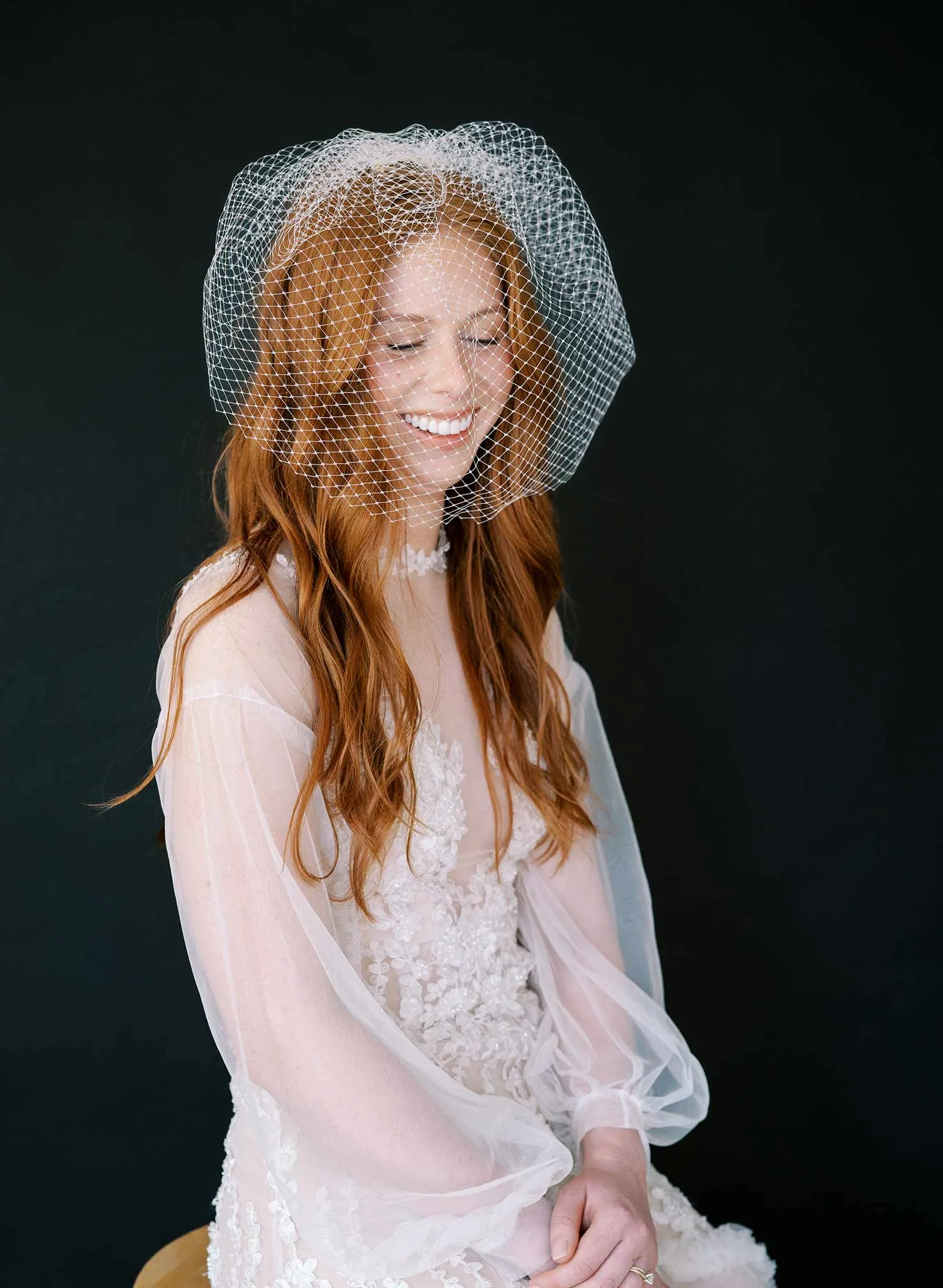 Oversized bridal birdcage veil - Style #2447