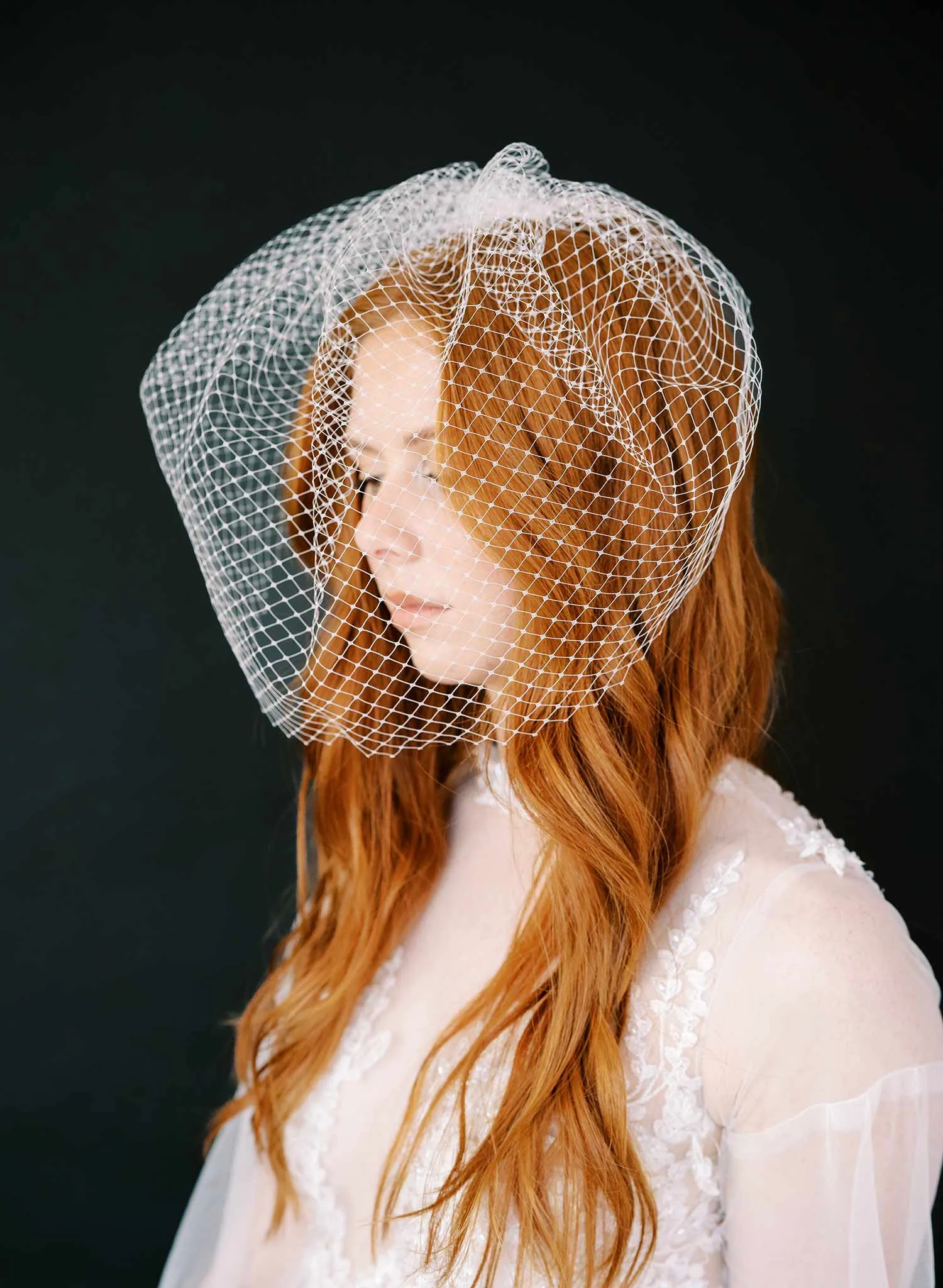 Oversized bridal birdcage veil - Style #2447