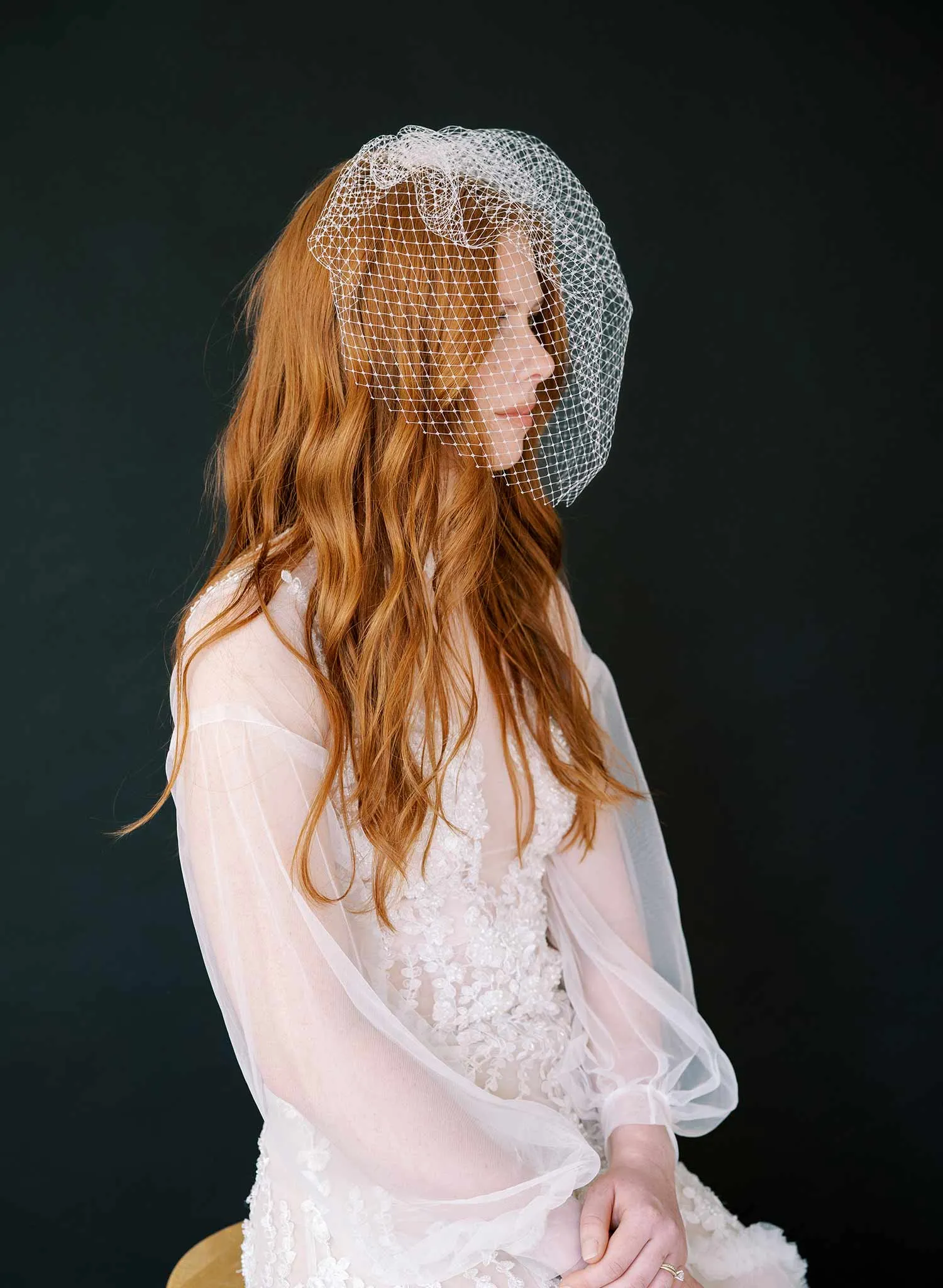 Oversized bridal birdcage veil - Style #2447