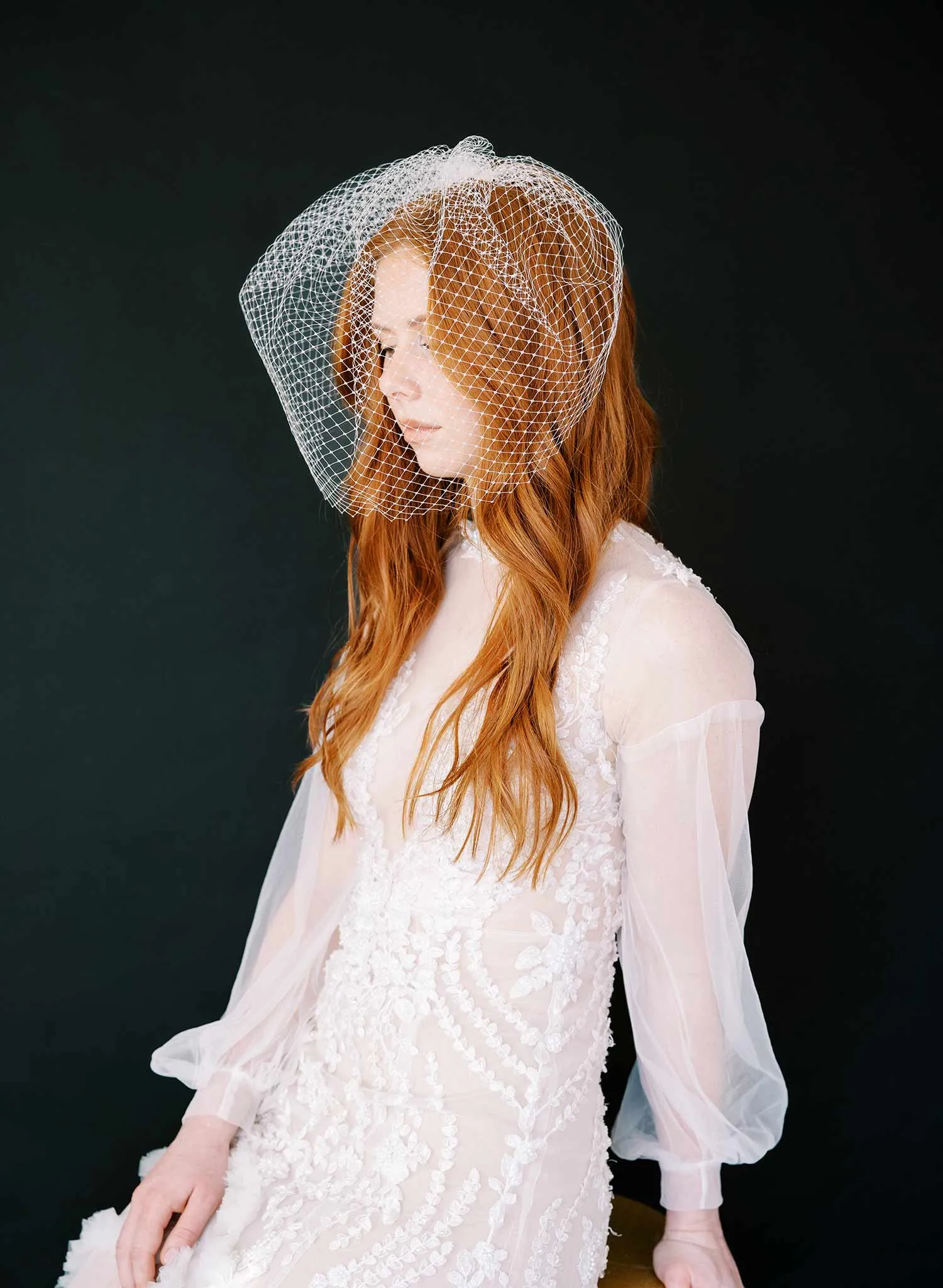 Oversized bridal birdcage veil - Style #2447