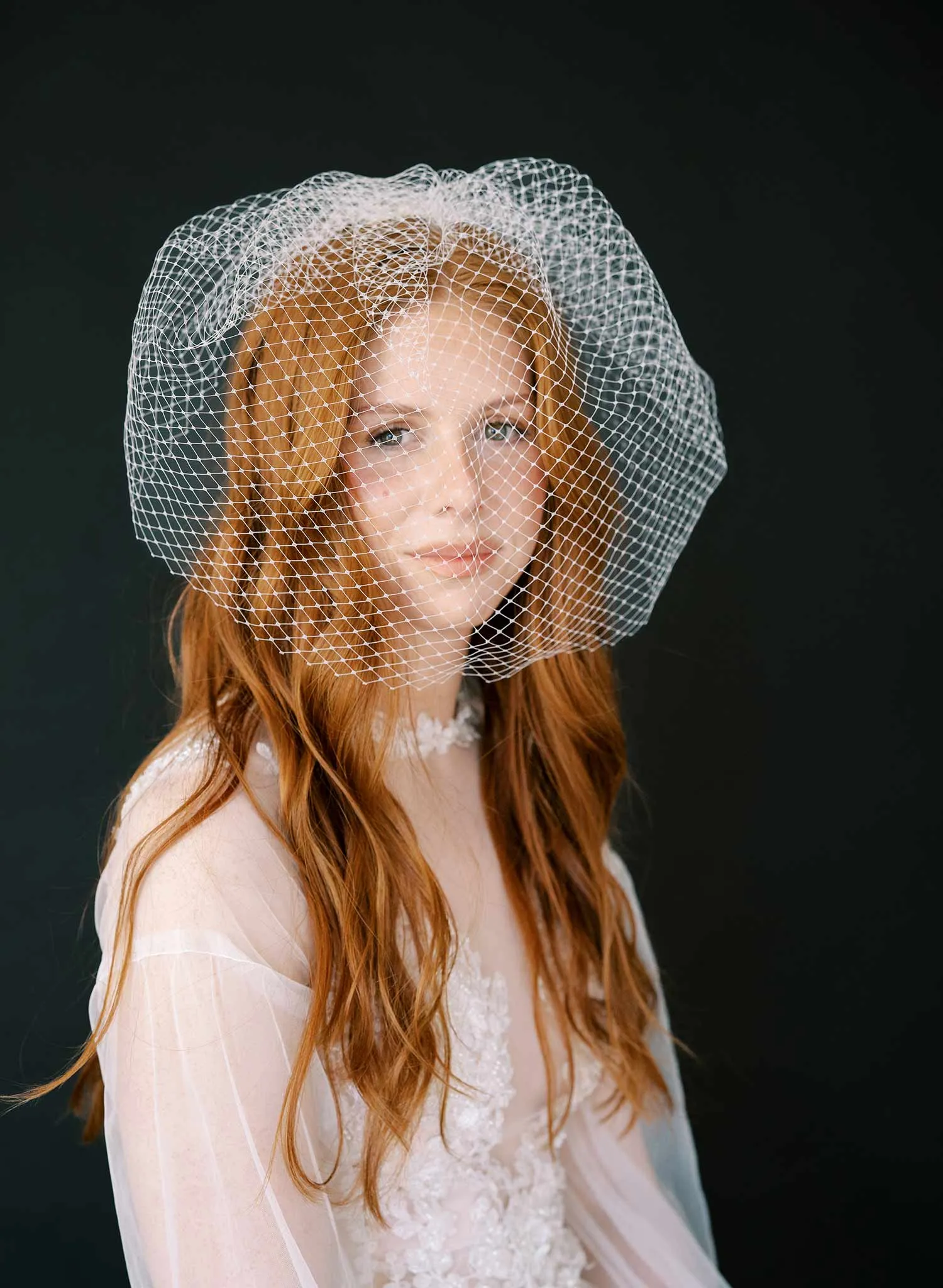 Oversized bridal birdcage veil - Style #2447